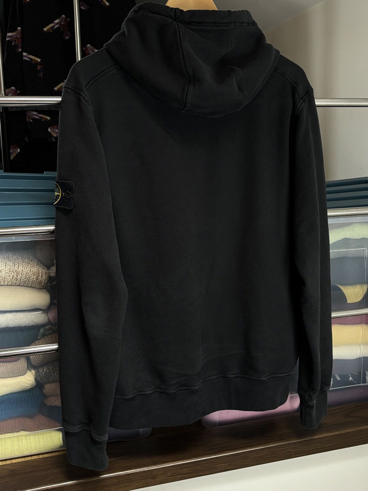 Massimo Osti × Stone Island Stone Island Black Hoodie Streetwear Badge Size US L / EU 52-54 / 3 - 4 Thumbnail