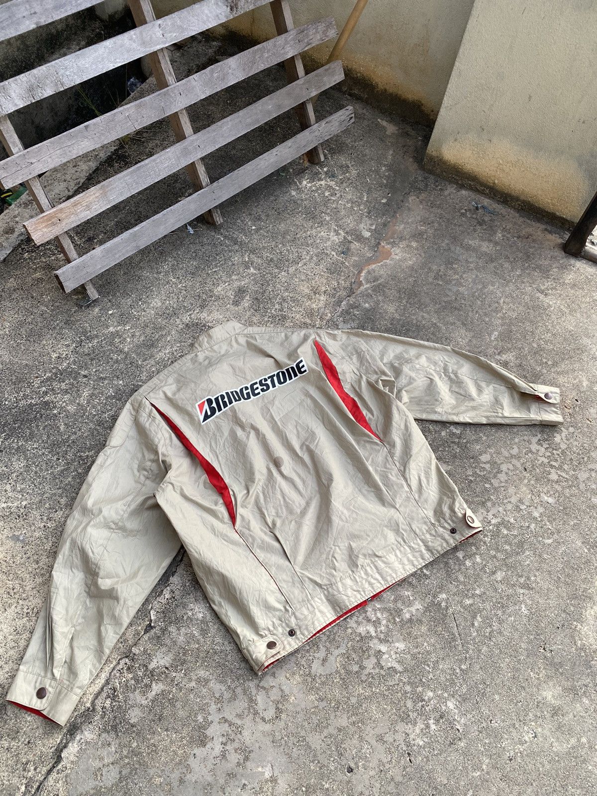 Japanese Brand Vintage BRIDGESTONE Racing Jacket - oversizes 25” x 26.5” Size US XL / EU 56 / 4 - 2 Thumbnail