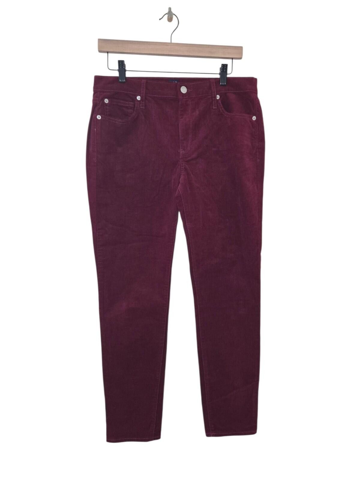 Gap Gap 1969 Resolution Skinny Stretch Maroon Denim Jeans 30 Size 30" / US 8 / IT 44 - 2 Thumbnail