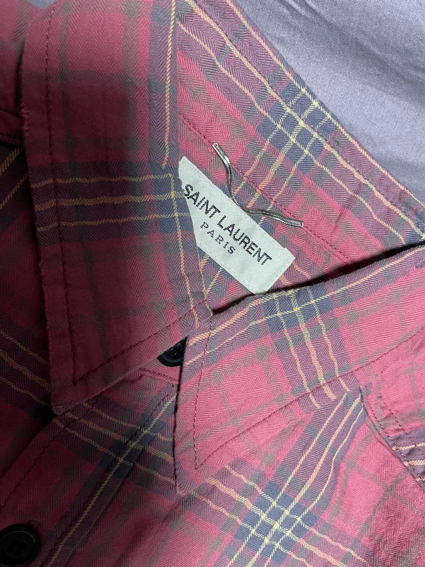 Saint Laurent Paris plaid distressed shirt by saint laurent. Size US S / EU 44-46 / 1 - 3 Thumbnail