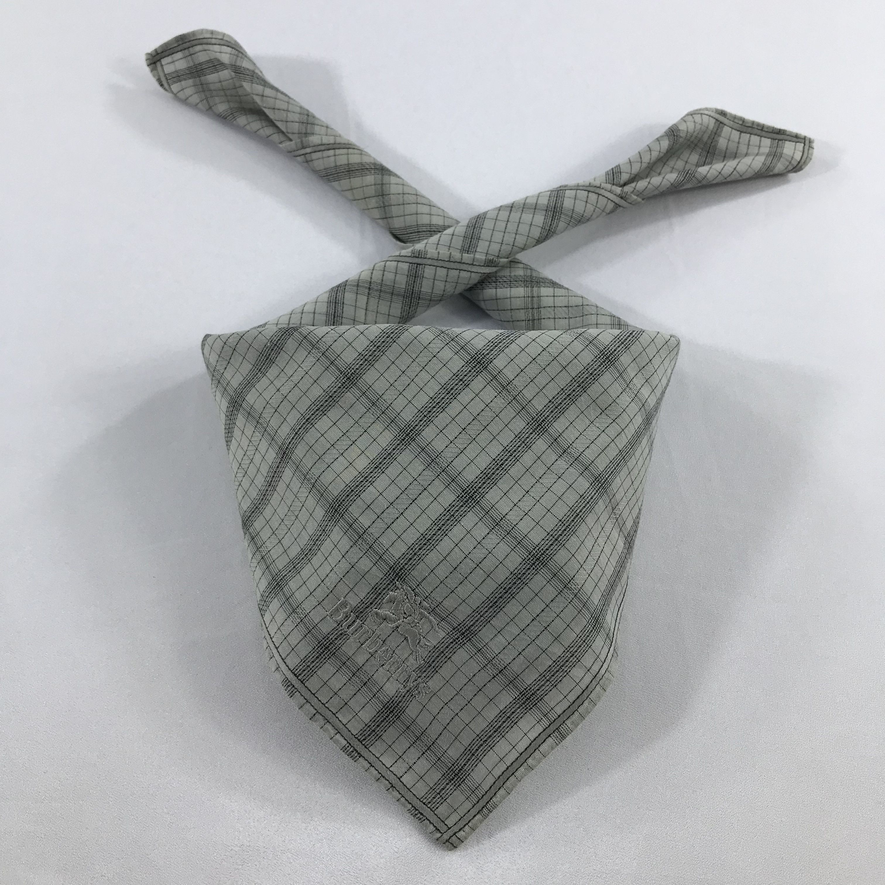 Burberry × Vintage Burberry Bandana / Handkerchief / Neckerchief - S2204 Size ONE SIZE - 3 Thumbnail