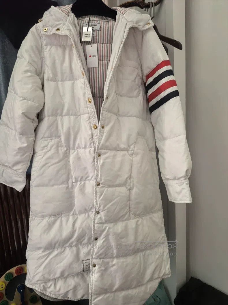 Thom Browne Thom Browne White Long Down Jacket Size XS / US 0-2 / IT 36-38 - 1 Thumbnail