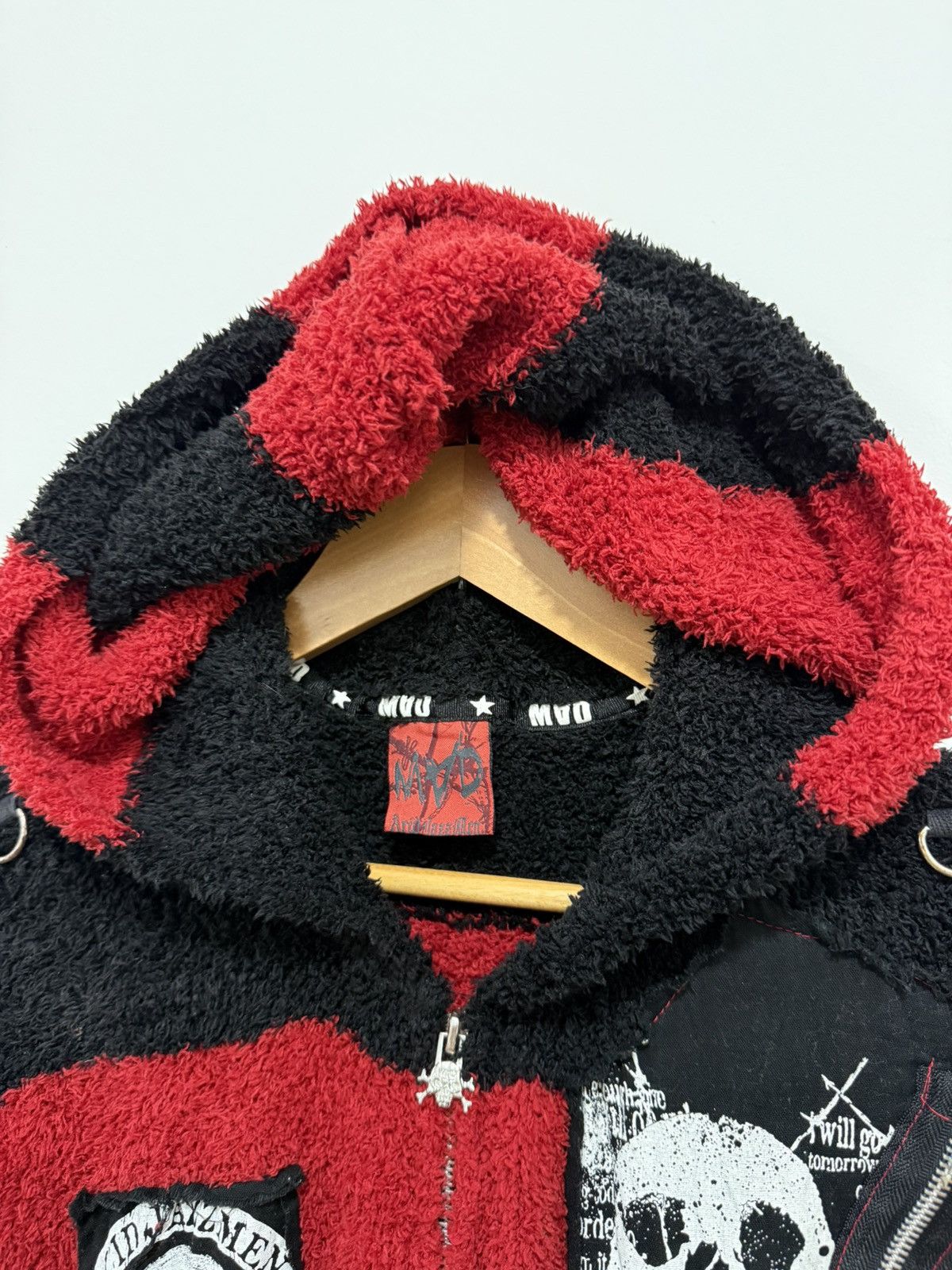 If Six Was Nine Mad Punk Fuzzy Zipper Sweater Size US M / EU 48-50 / 2 - 7 Thumbnail