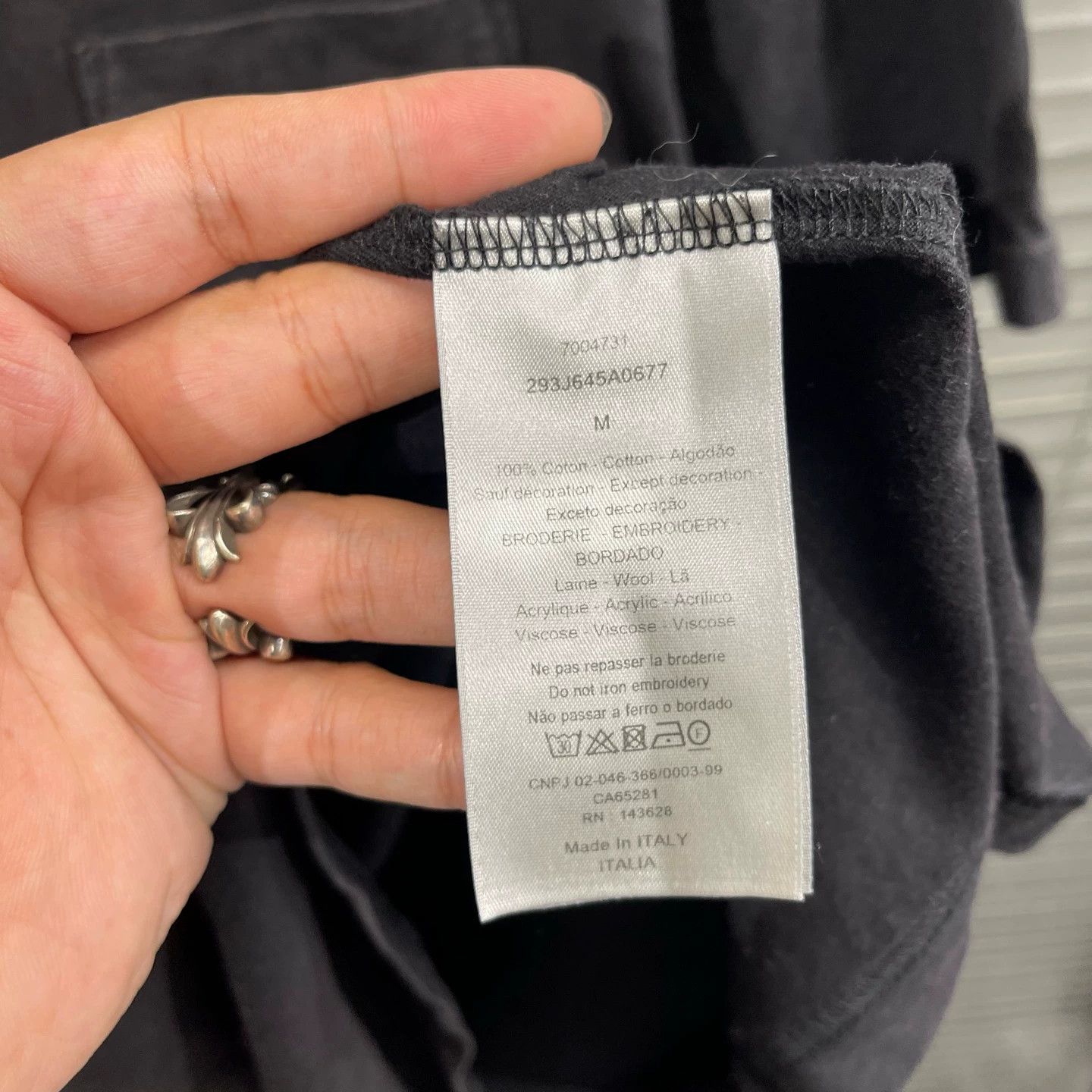 Dior Dior Embroidered Slogan F/B S/S Tee M 95 New Flaws Size US M / EU 48-50 / 2 - 7 Thumbnail