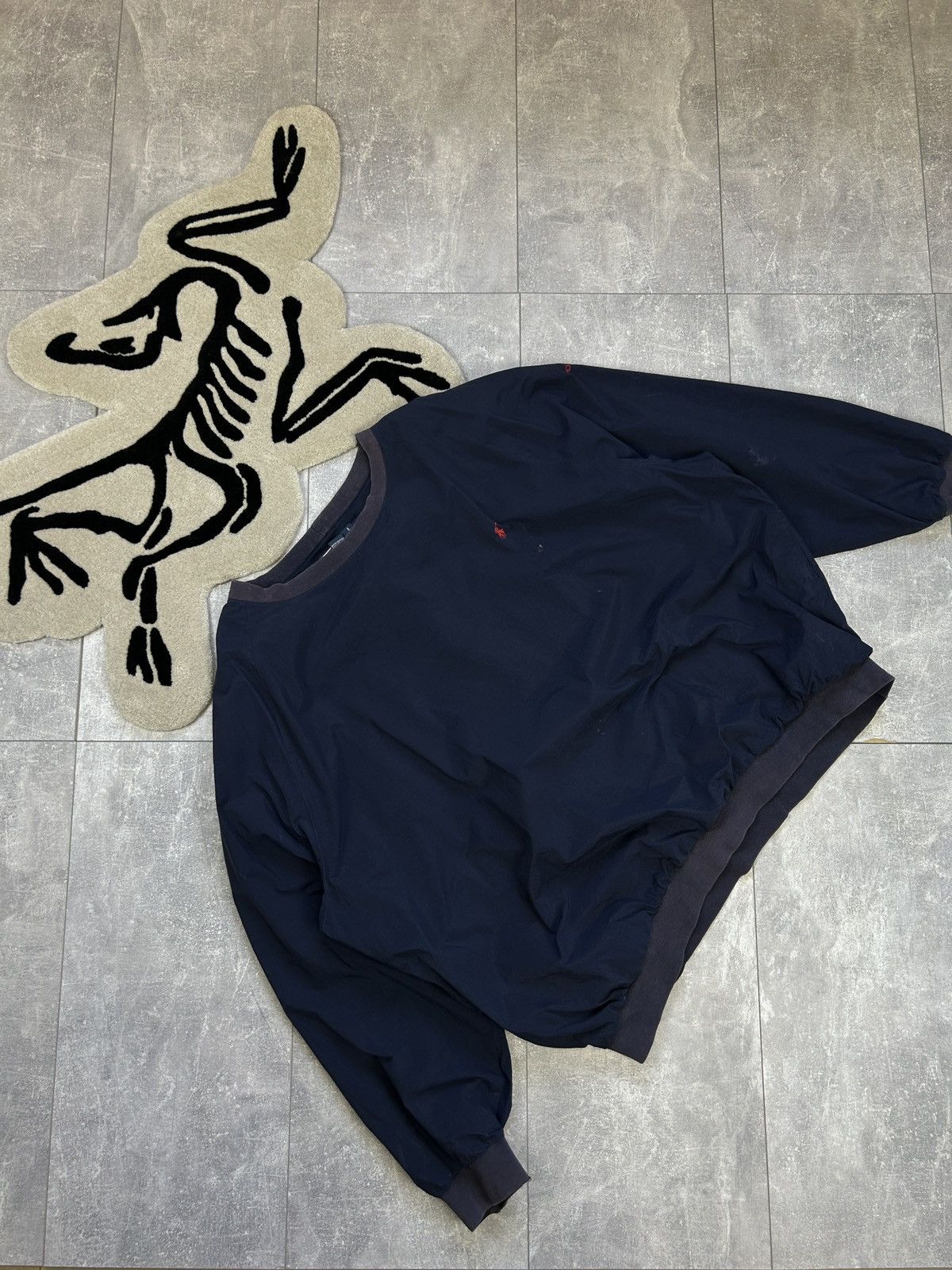 Polo Ralph Lauren Mens Vintage distressed Polo Ralph Lauren nylon sweatshirt Size US XXL / EU 58 / 5 - 1 Thumbnail