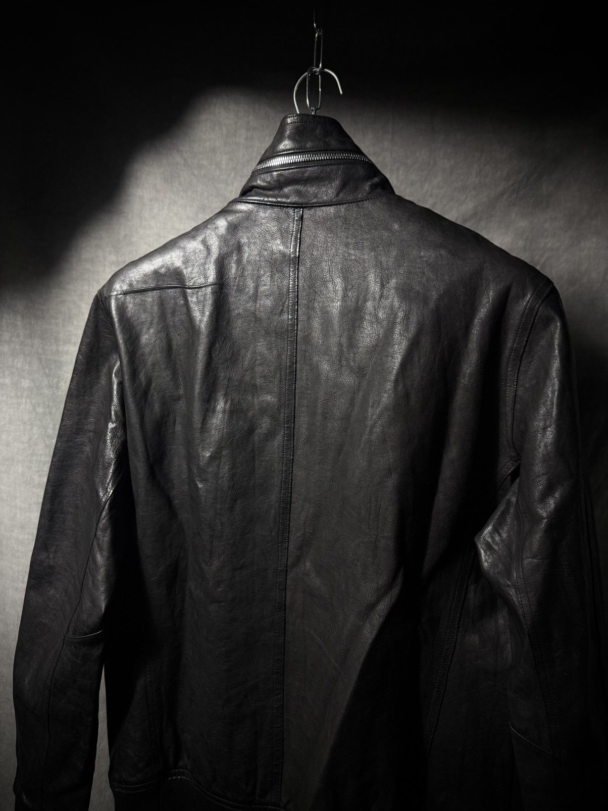 wjk WJK Cow Leather Stand Collar Track Jacket Size US M / EU 48-50 / 2 - 10 Thumbnail
