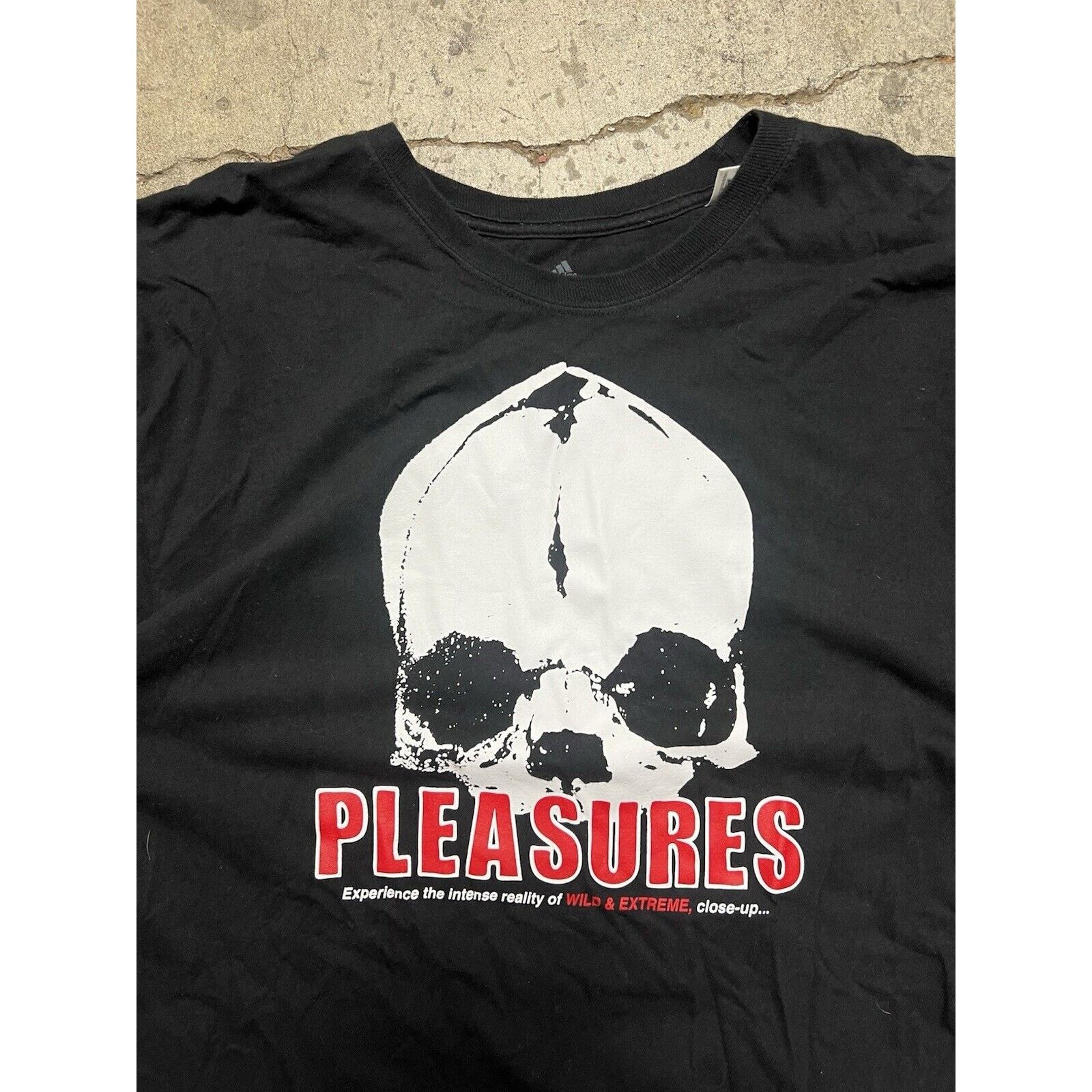 Pleasures Pleasures Adidas Black Skull Long Sleeve T Shirt XL Grunge Size US XL / EU 56 / 4 - 2 Thumbnail