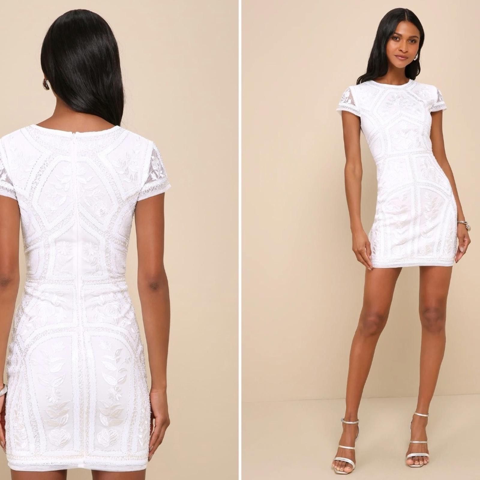 Lulus LULU's Bridal Bachelorette Engagement Floral Elegant Dress Size XL / US 12-14 / IT 48-50 - 3 Thumbnail