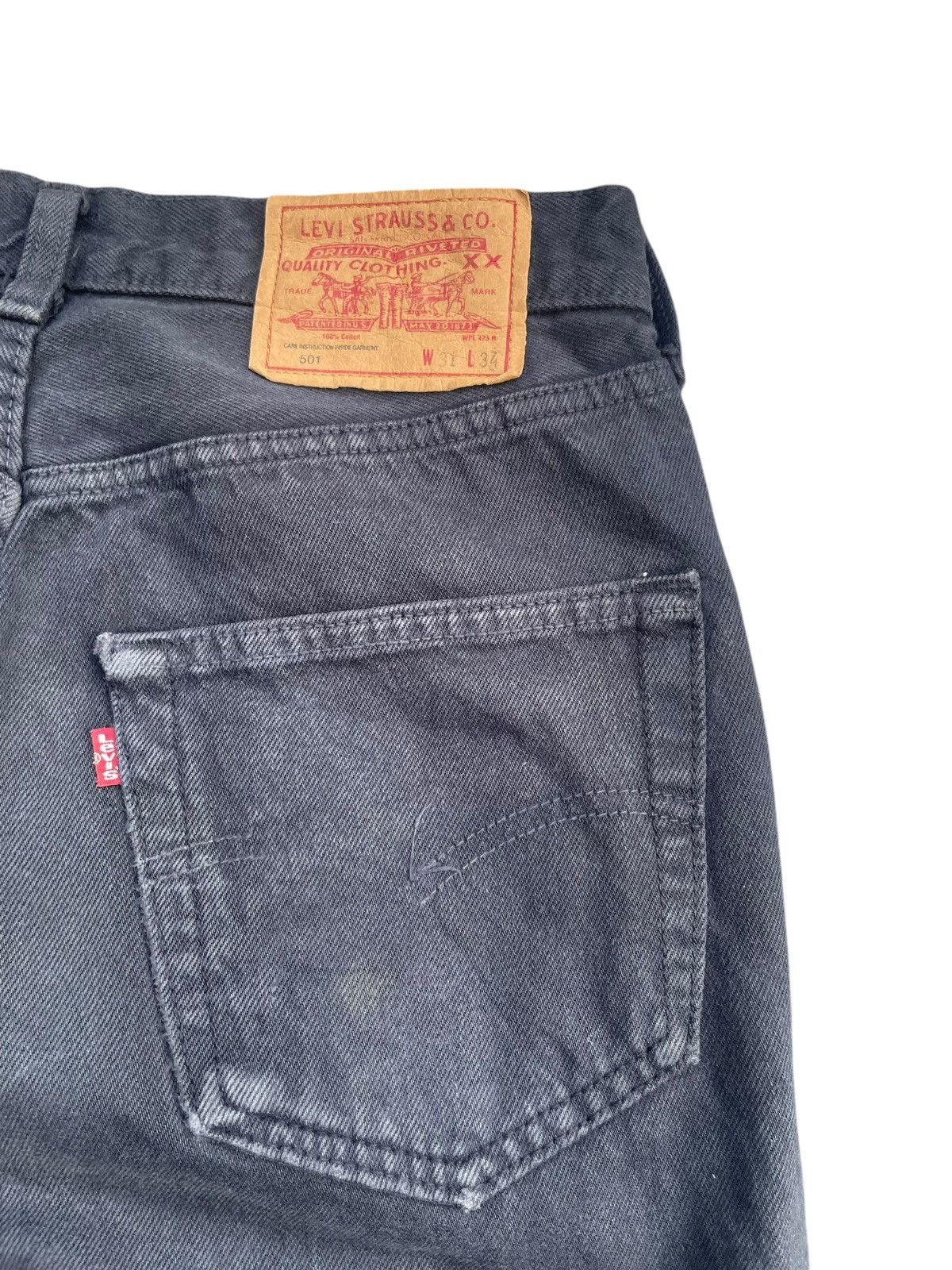 Levi's Vintage 90’s Levis 501 e Black Denim Size US 30 / EU 46 - 7 Thumbnail