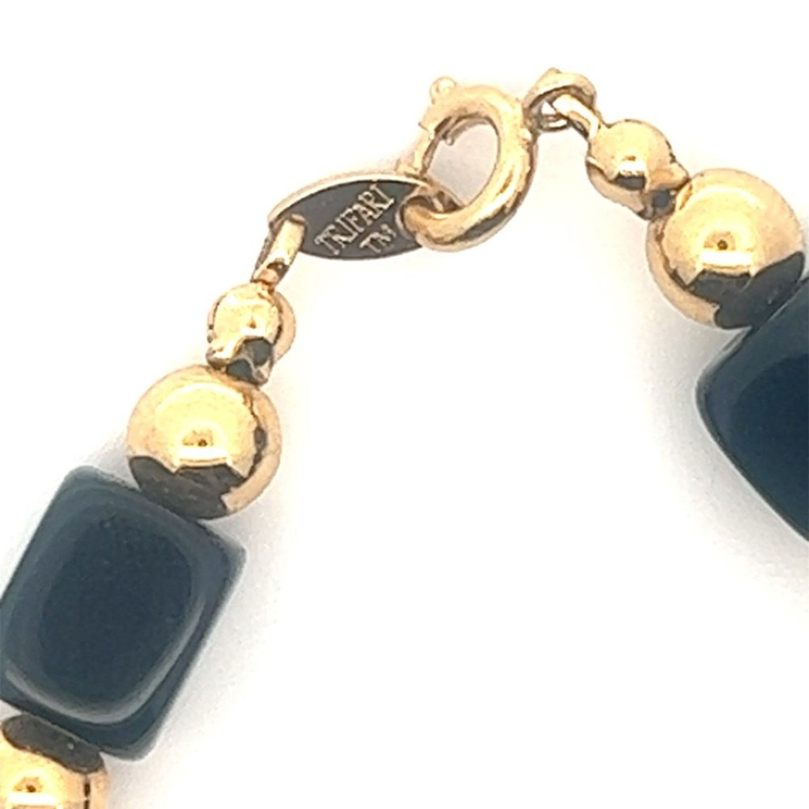 & Other Stories Vintage - Trifari - Black Goldtone Stunning 15 inch Necklace Size ONE SIZE - 2 Thumbnail