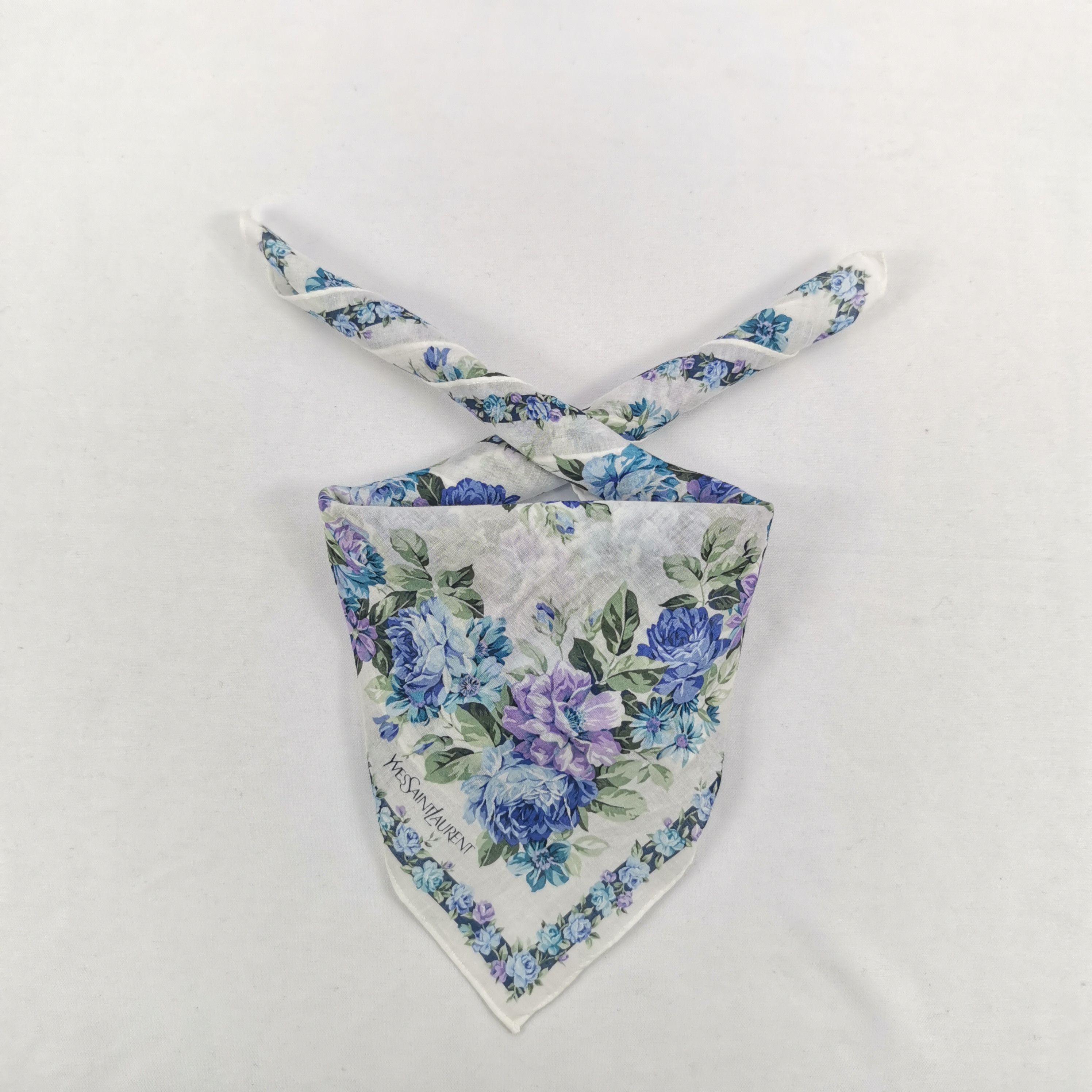 Japanese Brand Vintage YSL Handkerchief Neckerchief Yves Saint Laurent Size ONE SIZE - 1 Thumbnail