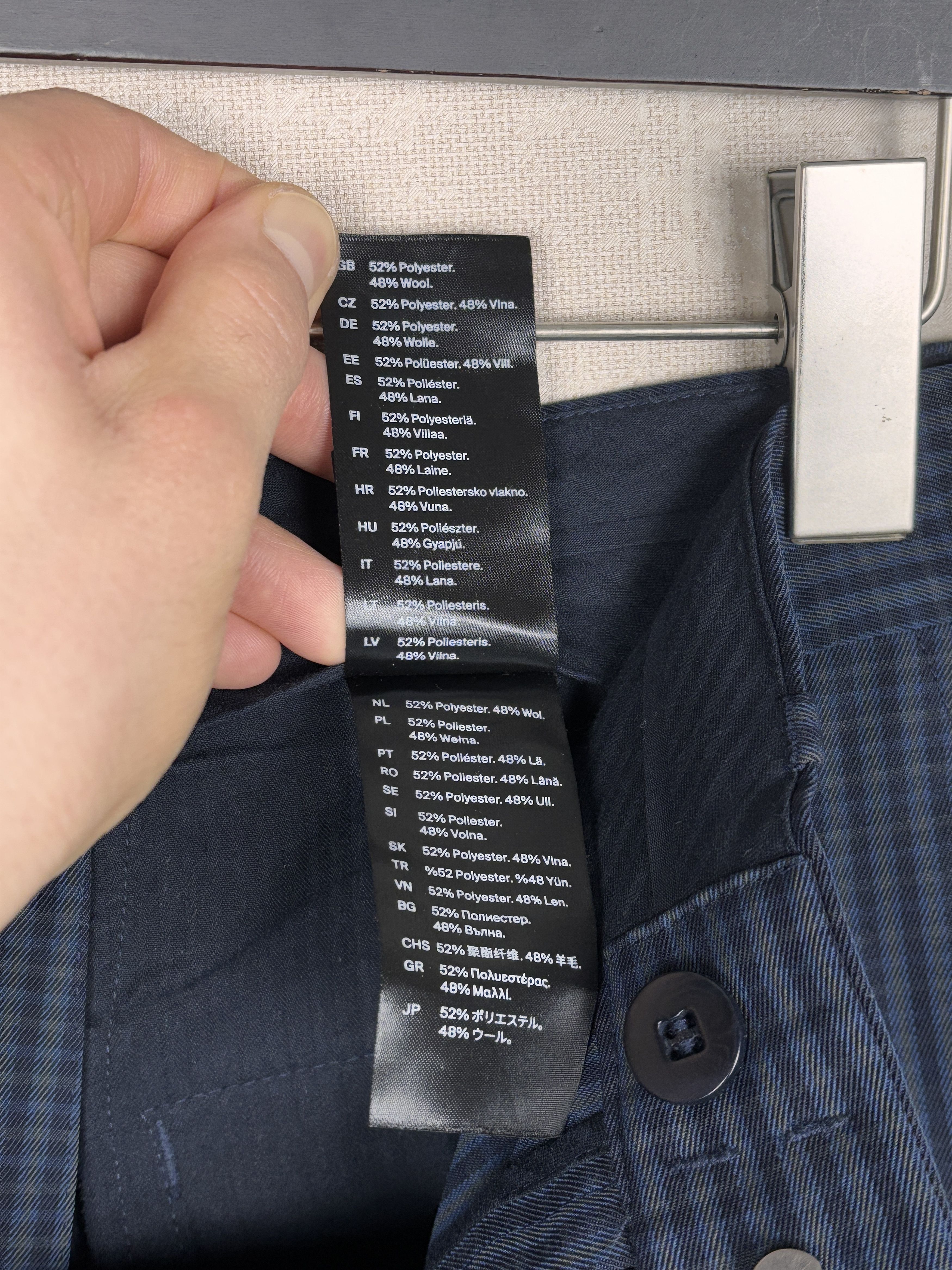 Cos COS Chino Check Pants Wool Blend Size US 32 / EU 48 - 13 Thumbnail