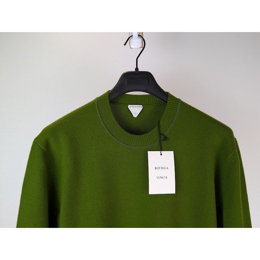 Bottega Veneta o1rshd1 Classic Cashmere Sweater in Olive Green Size US M / EU 48-50 / 2 - 3 Thumbnail