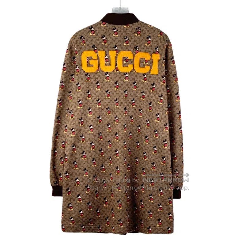 Gucci Gucci Dark brown Mickey Mouse logo old flower full print s Size XS / US 0-2 / IT 36-38 - 2 Thumbnail