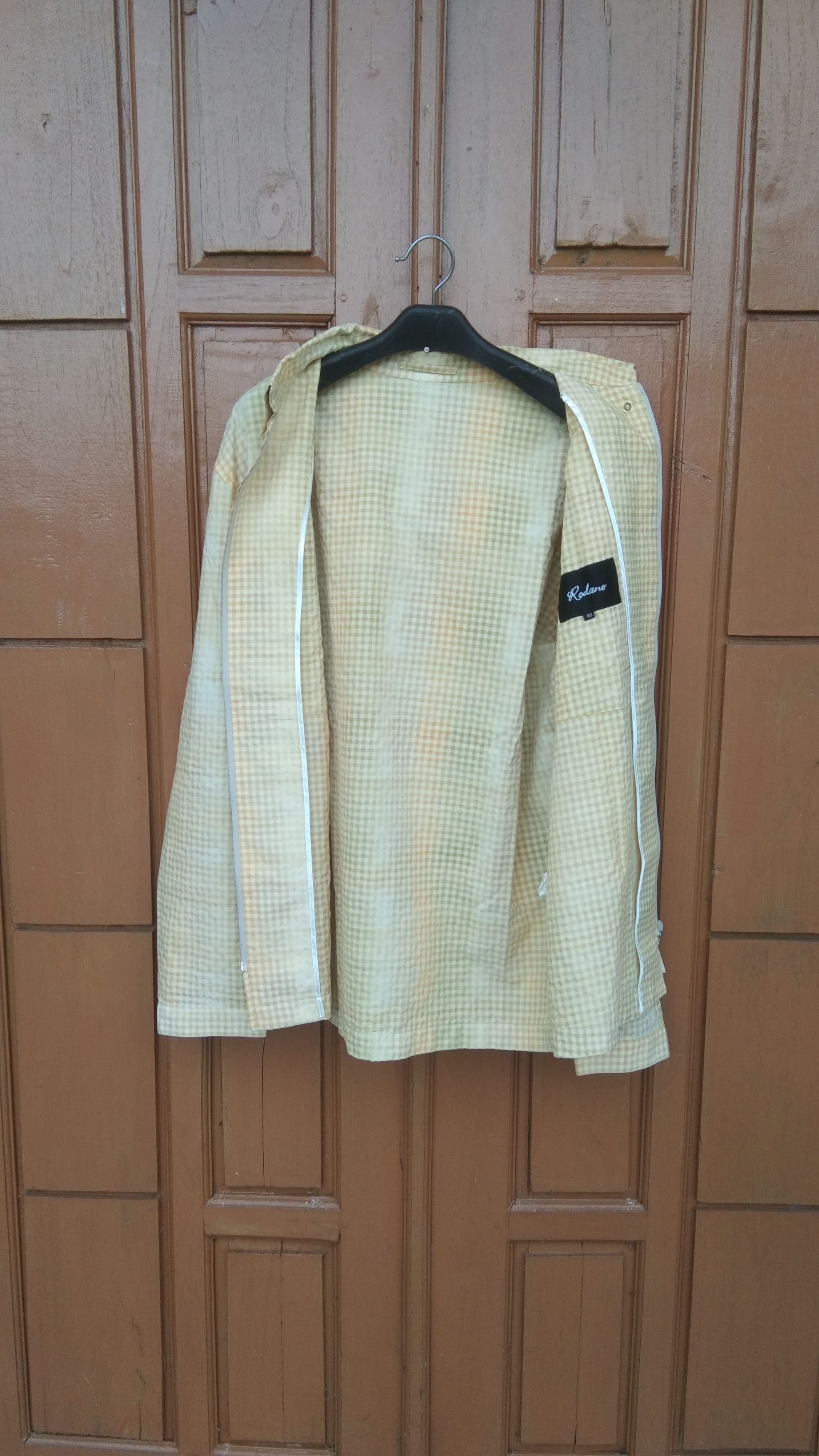 Japanese Brand Vtg rodano plaid zipper nylon shirt Size US M / EU 48-50 / 2 - 5 Thumbnail