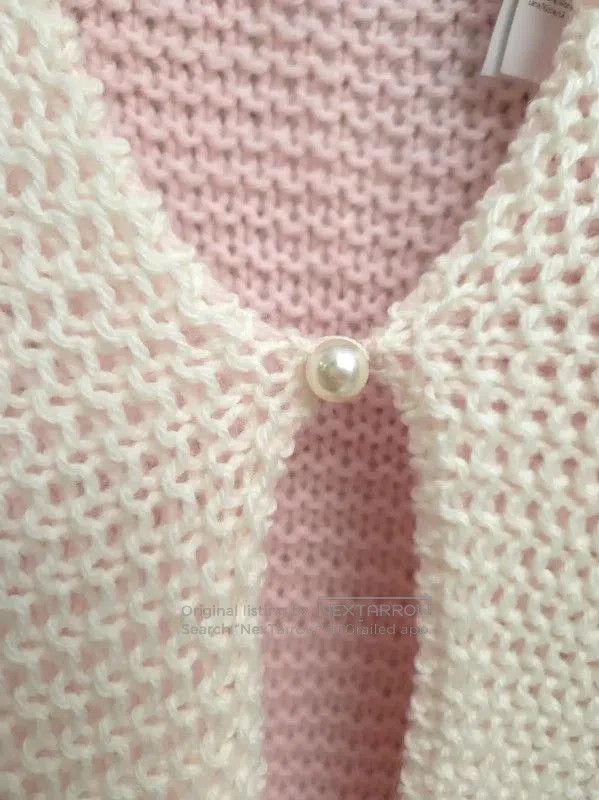Loewe Loewe White Wool Short Sleeve Cardigan . Size L / US 10 / IT 46 - 4 Thumbnail