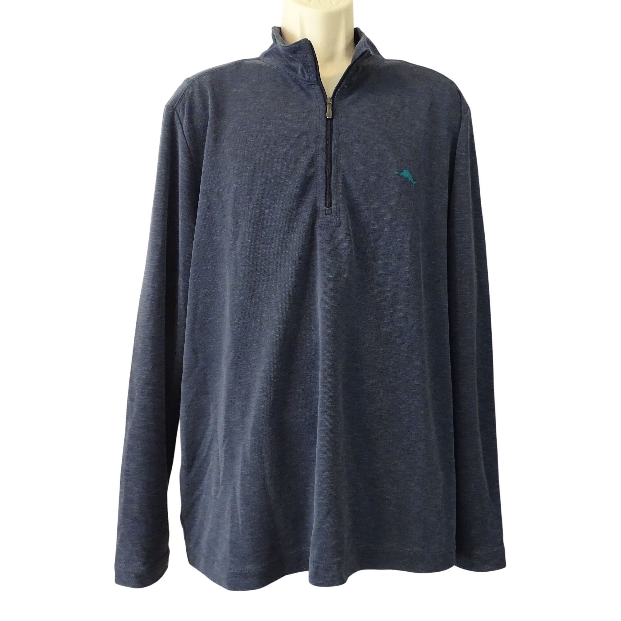 Tommy Bahama Tommy Bahama Men Blue 1/4 Zip Pullover Shirt Size XL Size US XL / EU 56 / 4 - 1 Thumbnail