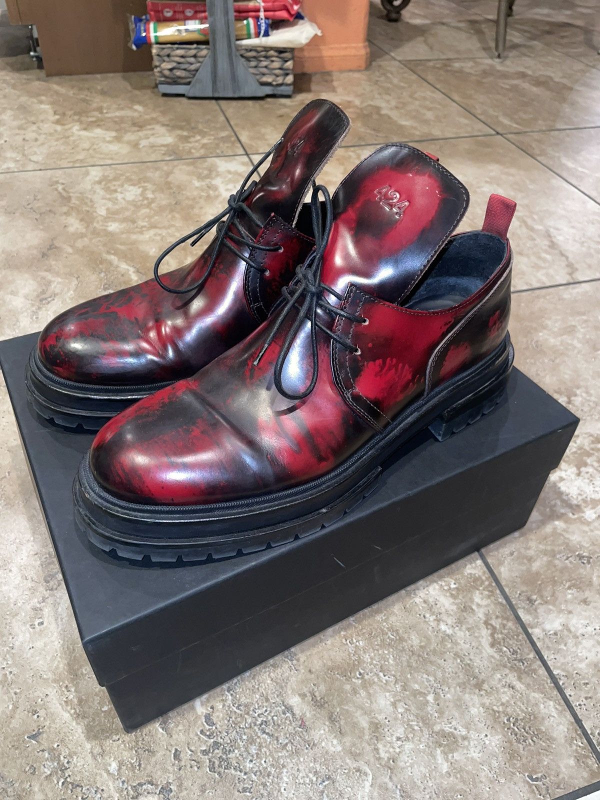 424 LOWEST!!! 424 Oxblood Derbys Size US 10 / EU 43 - 1 Thumbnail