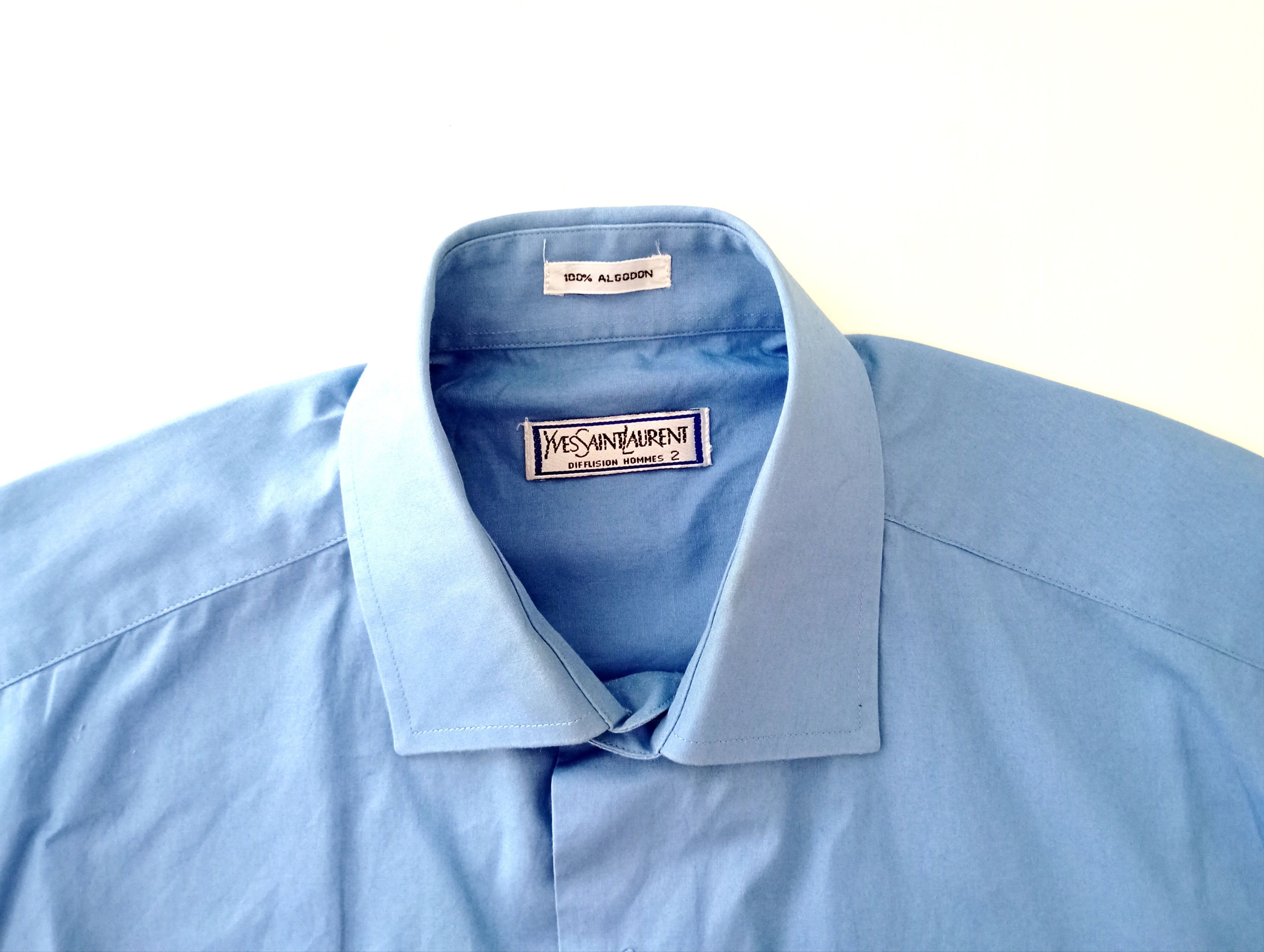Vintage × Yves Saint Laurent Vintage Yves Saint Laurent Pour Homme Shirt 90s Designer Size US M / EU 48-50 / 2 - 7 Thumbnail