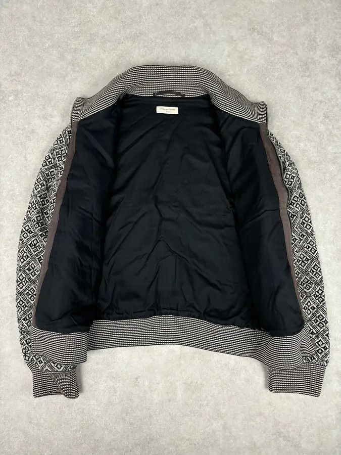 Dries Van Noten Dries Van Noten Grey Wool Jacquard Zip-up Jacket Size US L / EU 52-54 / 3 - 7 Thumbnail