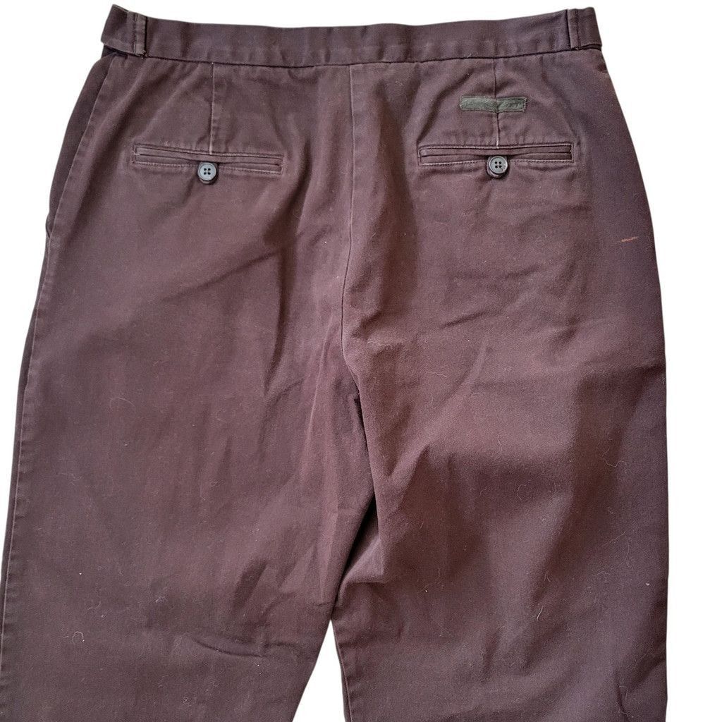 Lauren Ralph Lauren Lauren Ralph Lauren Women's Brown Fray Ankle Chino Pants 12 Size 34" / US 12 / IT 48 - 5 Thumbnail