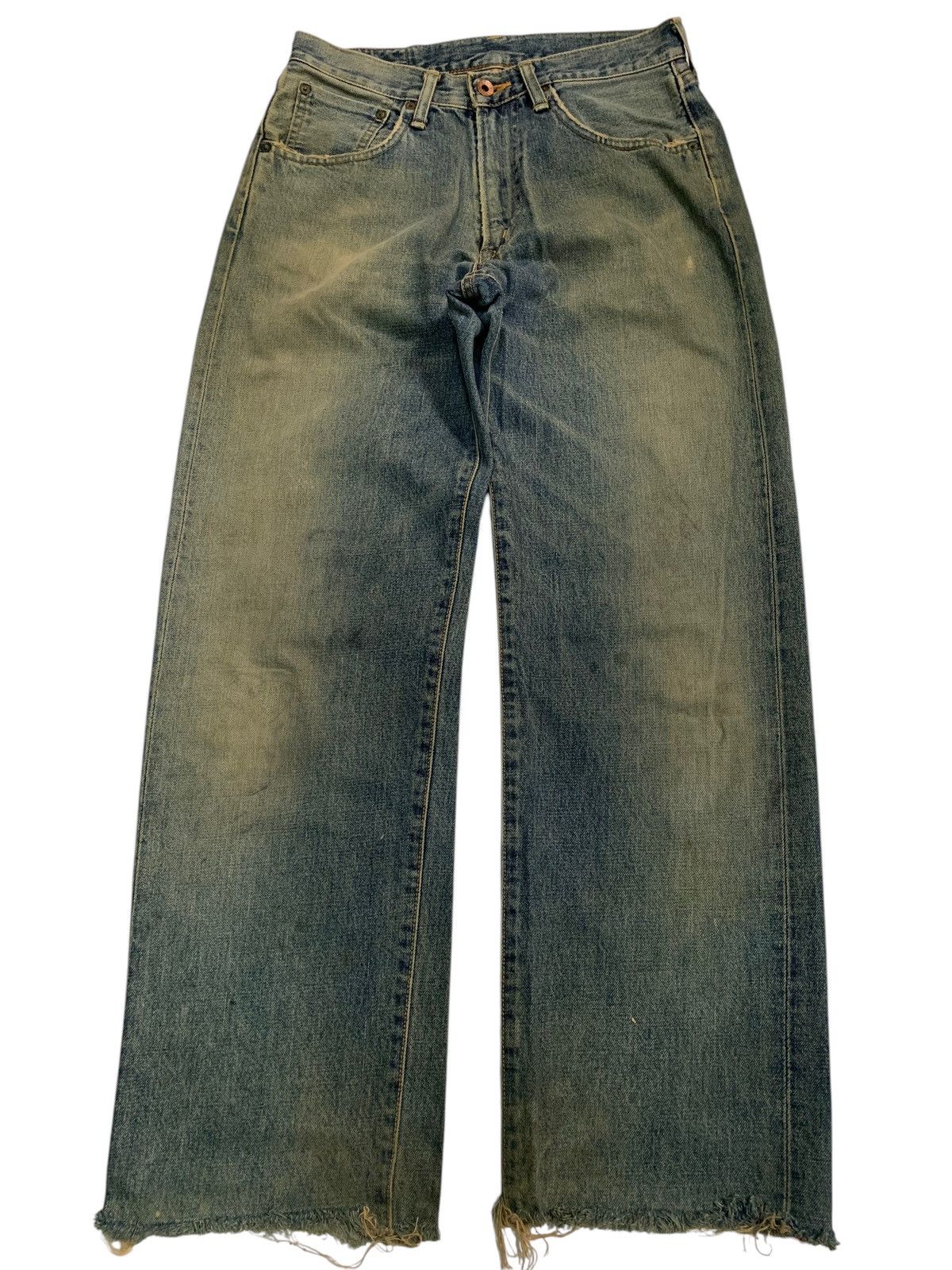 Kapital VINTAGE EDWIN 505X SELVEDGE BAGGY RUSTY DISTRESSED DENIM Size US 29 - 2 Thumbnail