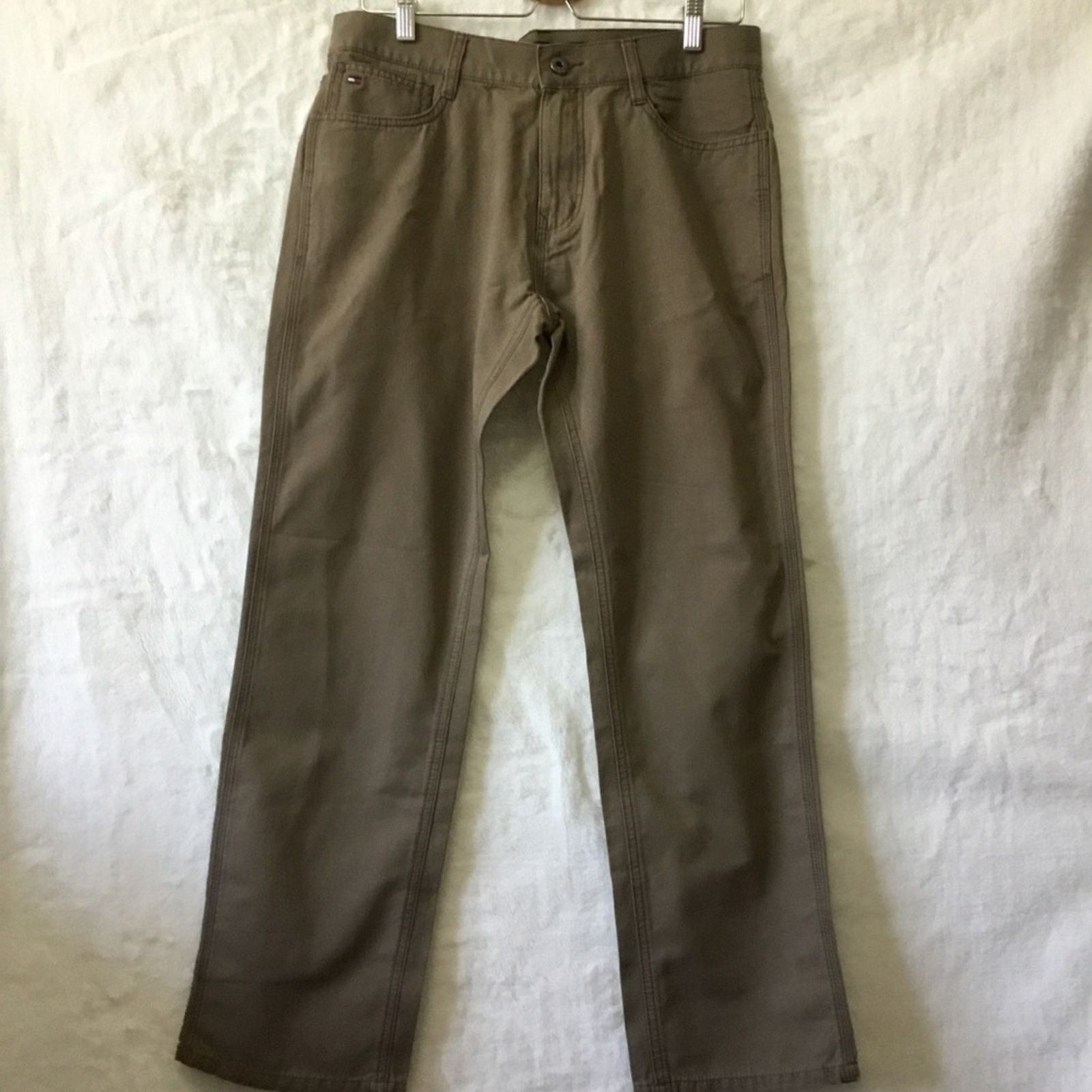 Tommy Hilfiger Tommy Hilfiger Olive Green Straight-Leg Chinos Size US 30 / EU 46 - 1 Thumbnail