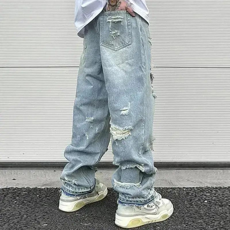 Japanese Brand Oversized jeans baggy cargo pants hip-hop style wide leg Y2K Size US 32 / EU 48 - 2 Thumbnail