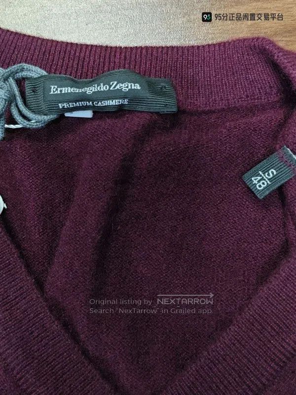 Ermenegildo Zegna Zegna Pure Cashmere Classic Unisex Sweater. Size US M / EU 48-50 / 2 - 1 Thumbnail