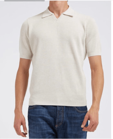 image of Brunello Cucinelli O1W1Db10524 Polo Sweaters In Beige, Men's (Size XS)
