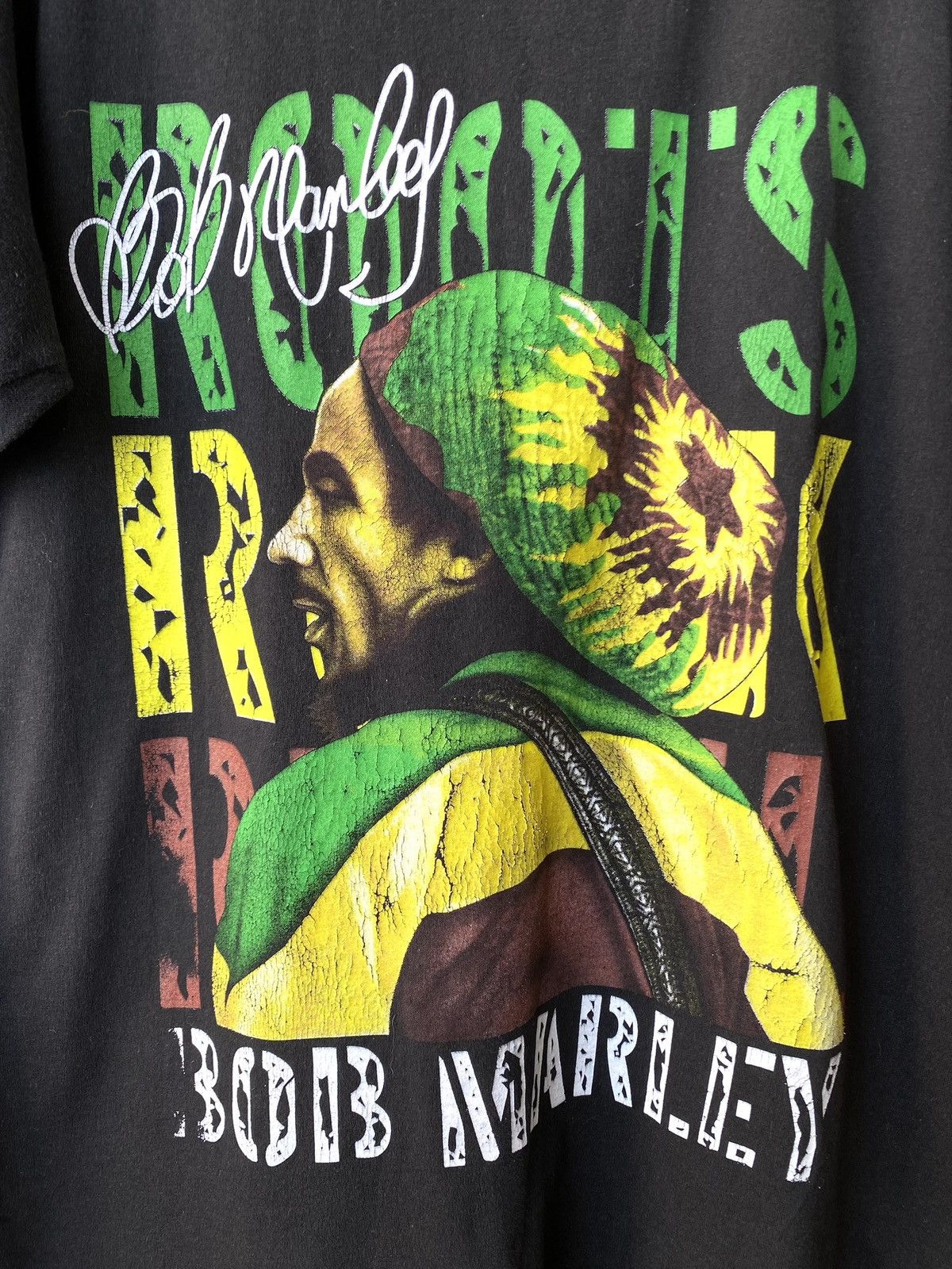 Bob Marley 2000’s Vintage Bob Marley Big Print T Shirt Size US L / EU 52-54 / 3 - 3 Thumbnail