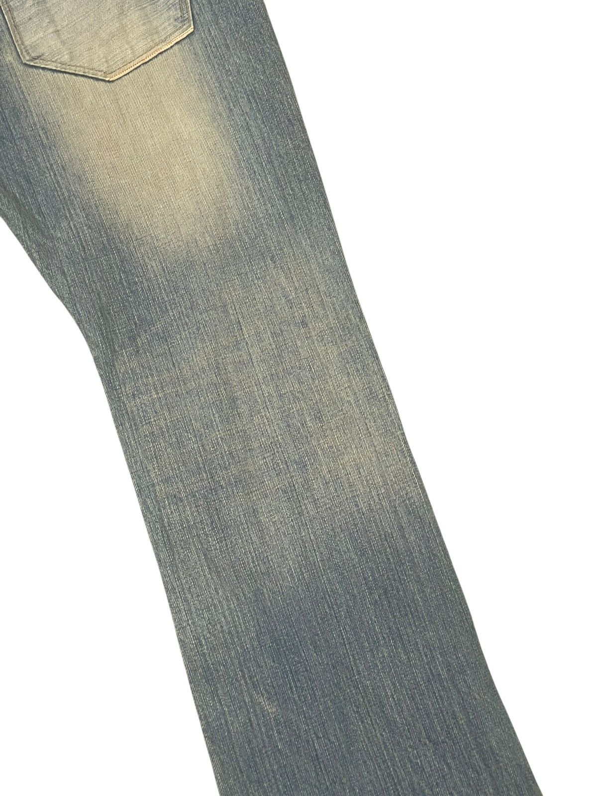Japanese Brand Flare Jeans Izreel Faded Distress Boot Cut 2🟦5 Size US 31 - 16 Thumbnail