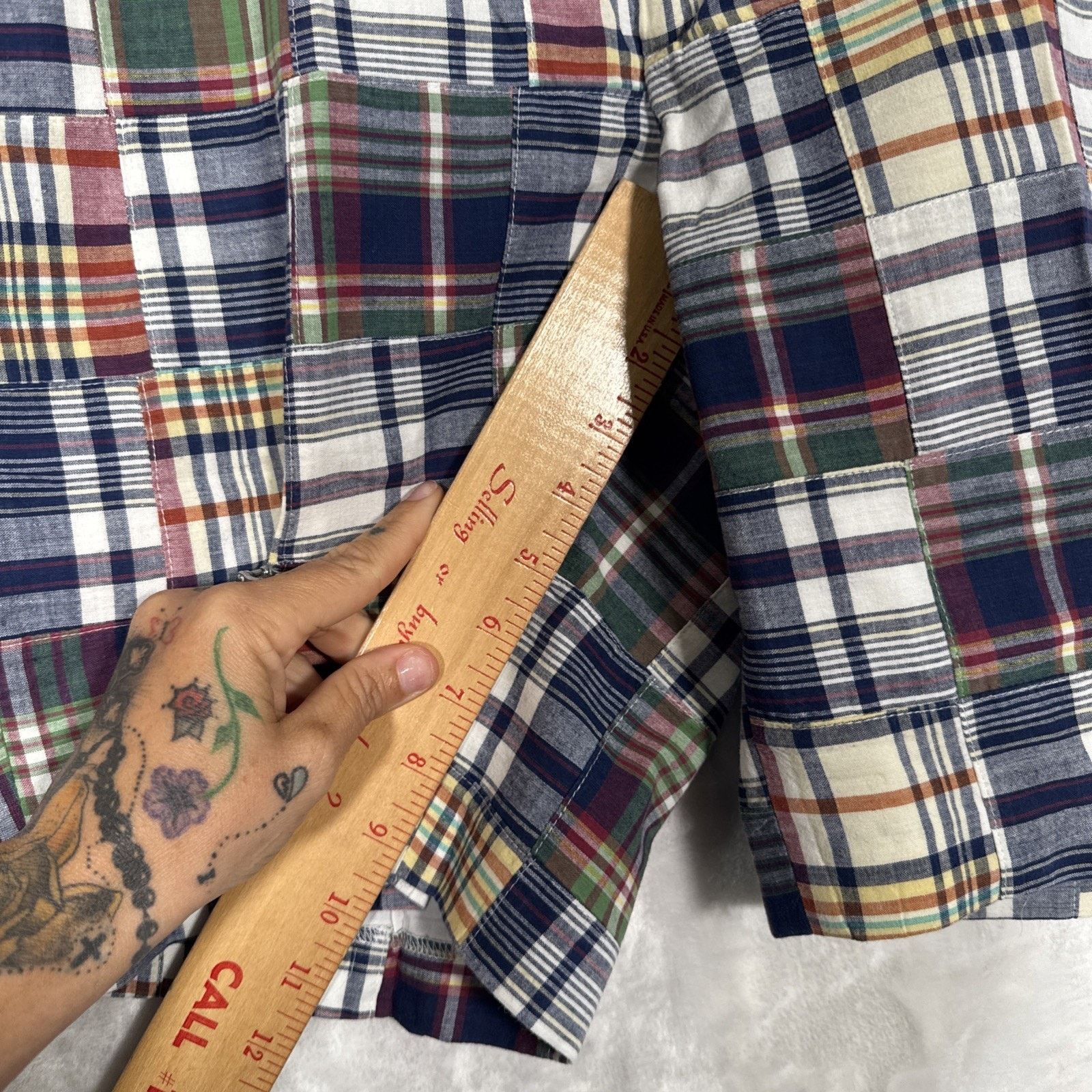 Pendleton Pendleton Shorts Men 34x9 Blue Madras Patchwork Golf Plaid Size US 34 / EU 50 - 6 Thumbnail