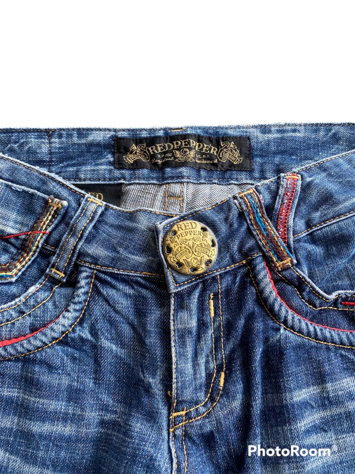 Hysteric Glamour × If Six Was Nine × Japanese Brand Baggy Flare Japan Red Pepper Low Rise Wide Leg Size US 29 - 11 Thumbnail