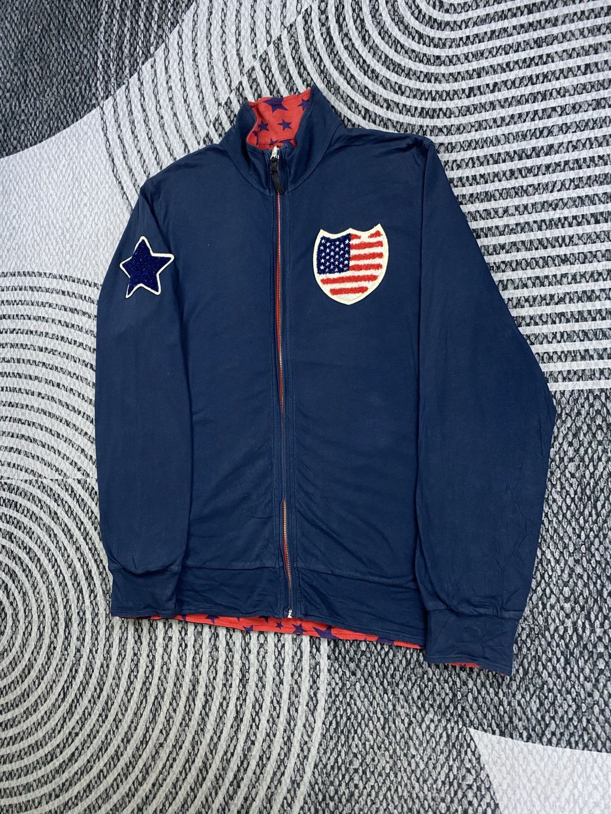 HYDROGEN Vintage Hydrogen Flag Embroidered Zipper Jacket Size US M / EU 48-50 / 2 - 4 Thumbnail
