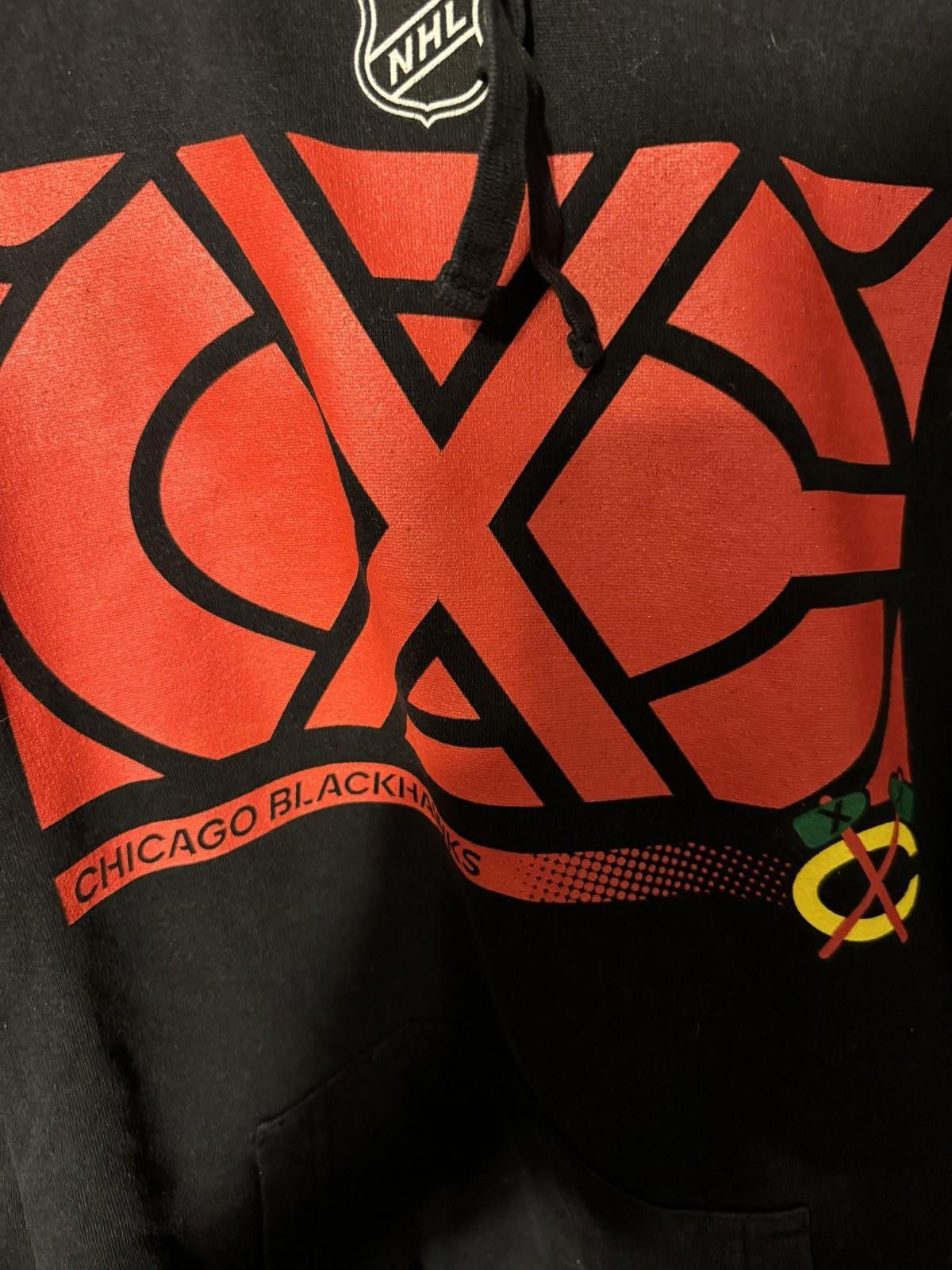 Other Chicago Blackhawks Fanatics Pullover Hoodie Black Men’s Sz L Size ONE SIZE - 4 Thumbnail