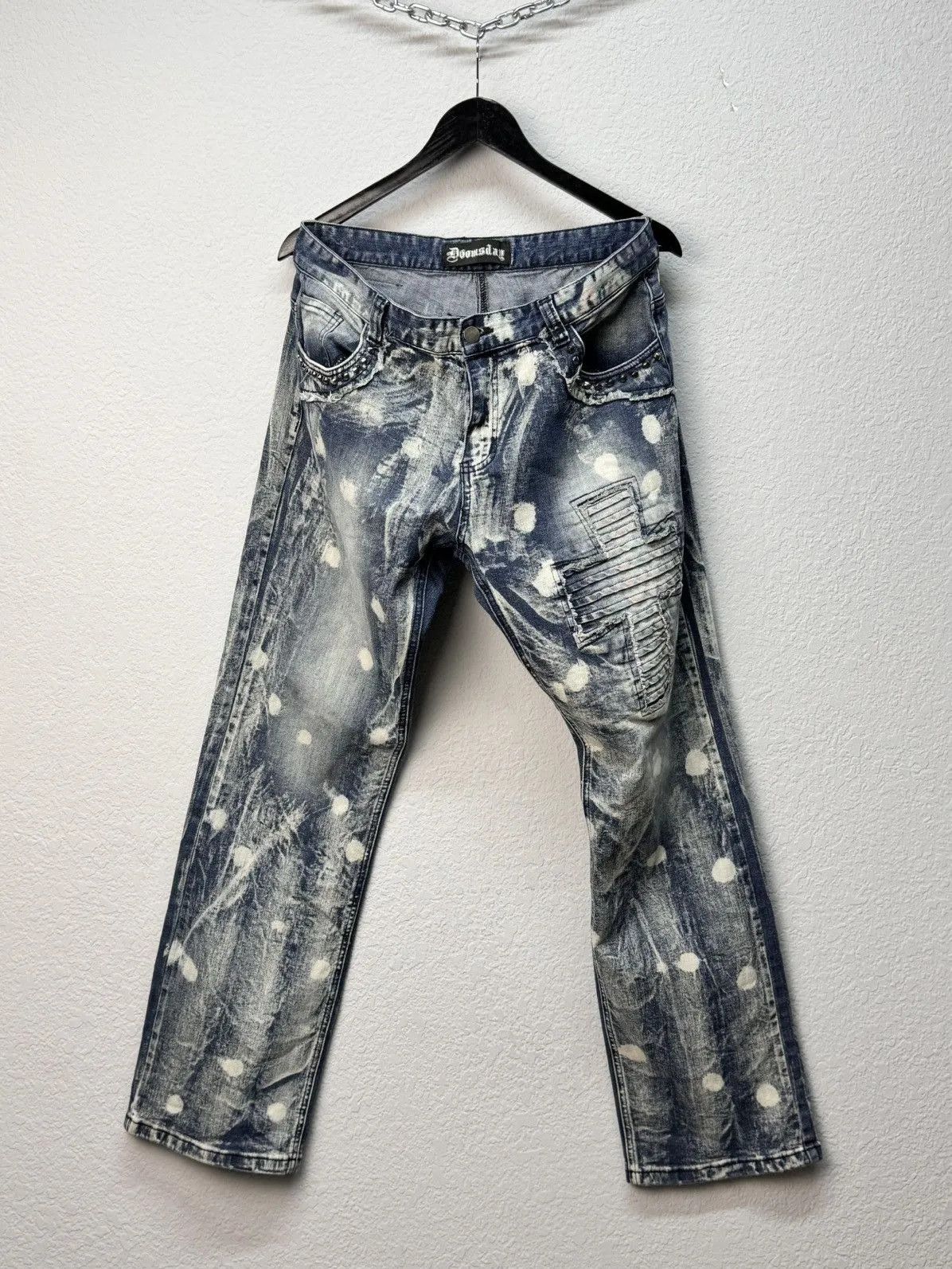 Designer × Leather VINTAGE CASUAL BALENCIAGA STYLE LEATHER PANTS MOTO RACING Size US 32 / EU 48 - 2 Thumbnail