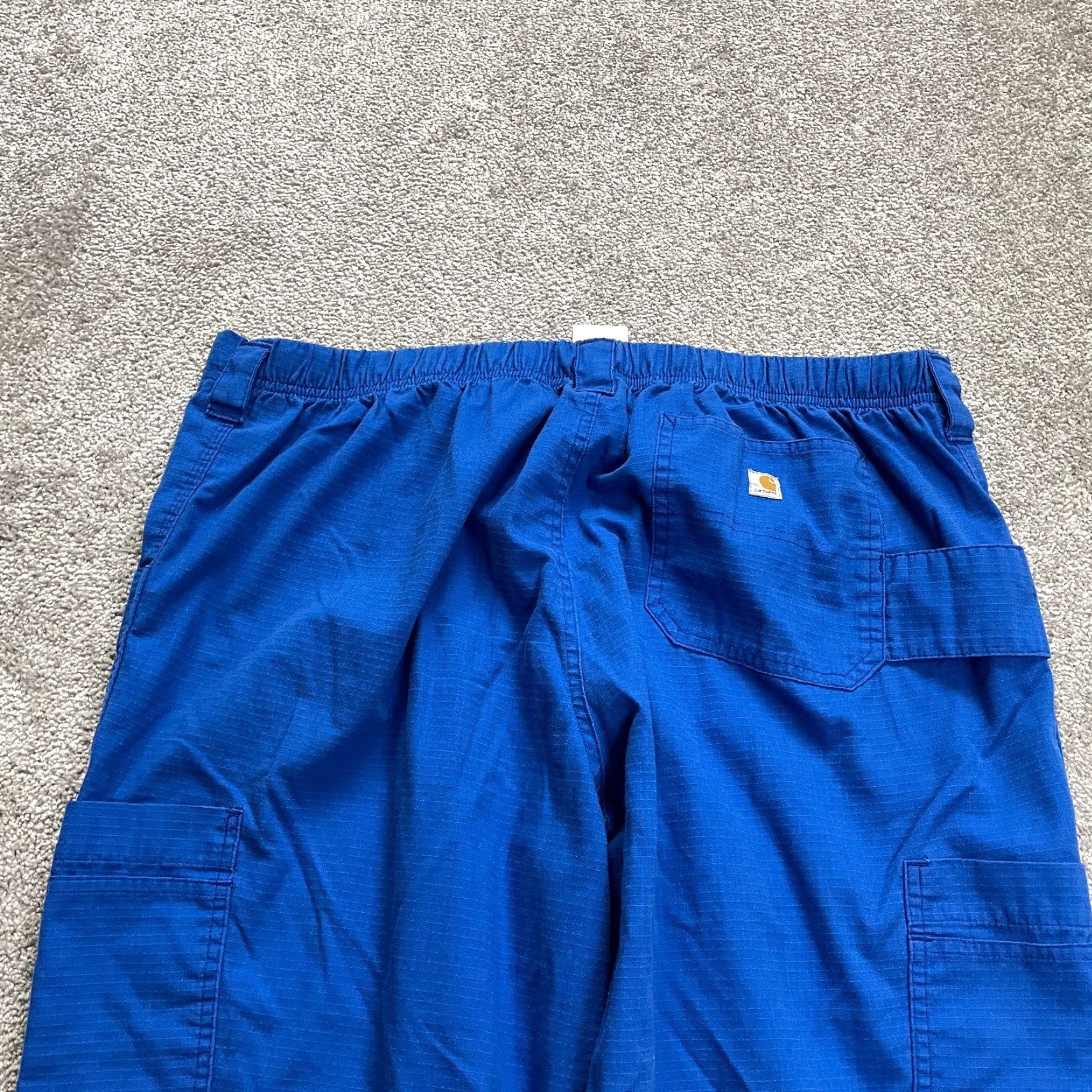 Carhartt Carhartt Pants Mens 2XL Royal Blue Straight Leg Elastic Waist 43x27 Scrub Casual Size US 39 - 7 Thumbnail
