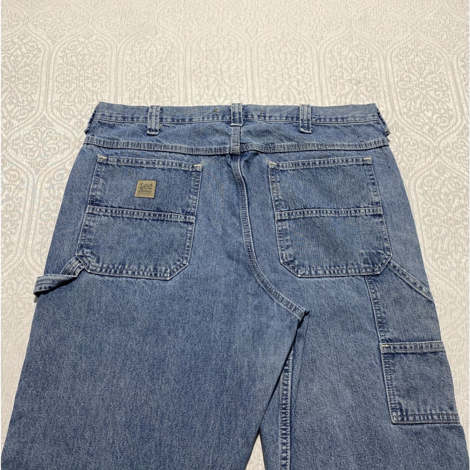 Lee Lee Dungarees Carpenter Jeans Mens 38x34 Blue Hammer Loop Workwear Denim Size US 38 / EU 54 - 4 Thumbnail