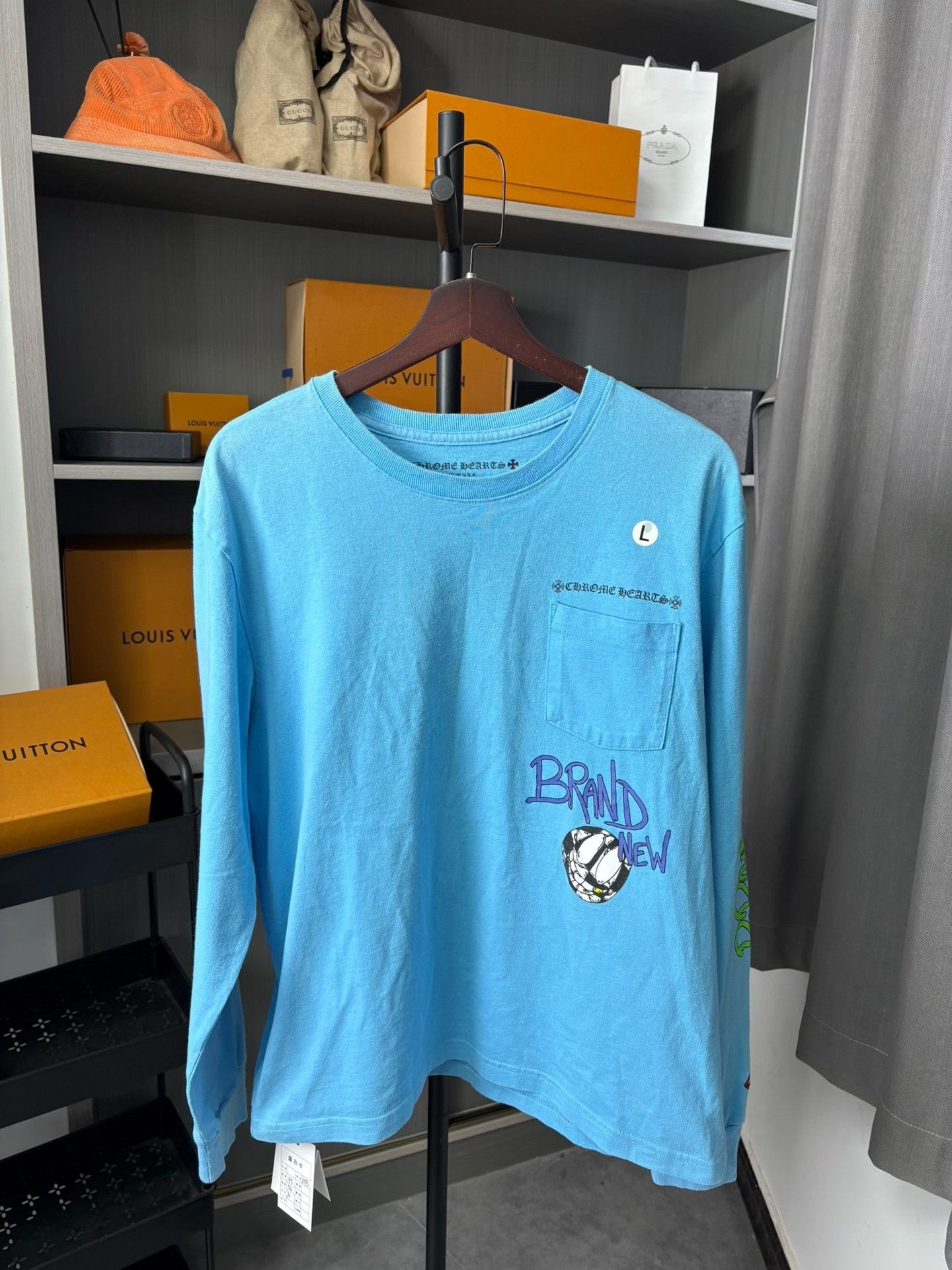 Chrome Hearts Chrome Hearts Blue T-Shirt L Men Size US L / EU 52-54 / 3 - 1 Thumbnail