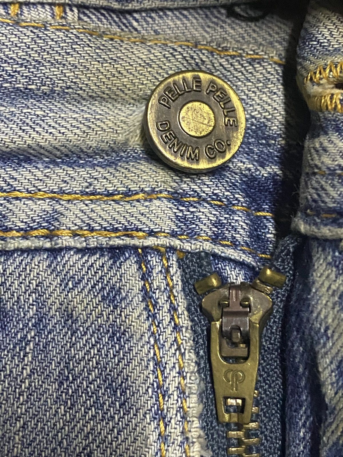Pelle Pelle Vintage Pelle Pelle Mud Wash Embroidery Logo Straight Jeans Size US 32 / EU 48 - 13 Thumbnail