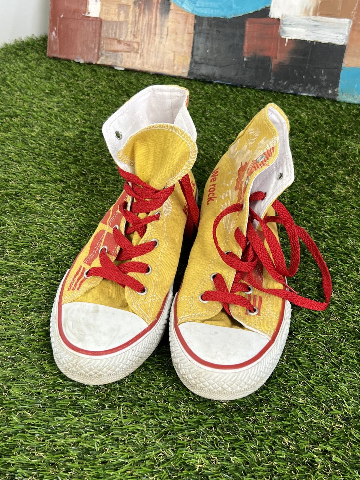 DHL Y2k Dhl Converse Sneakers Shoes Printed Y2k Hype Streetwear Size US 6 / EU 39 - 7 Thumbnail