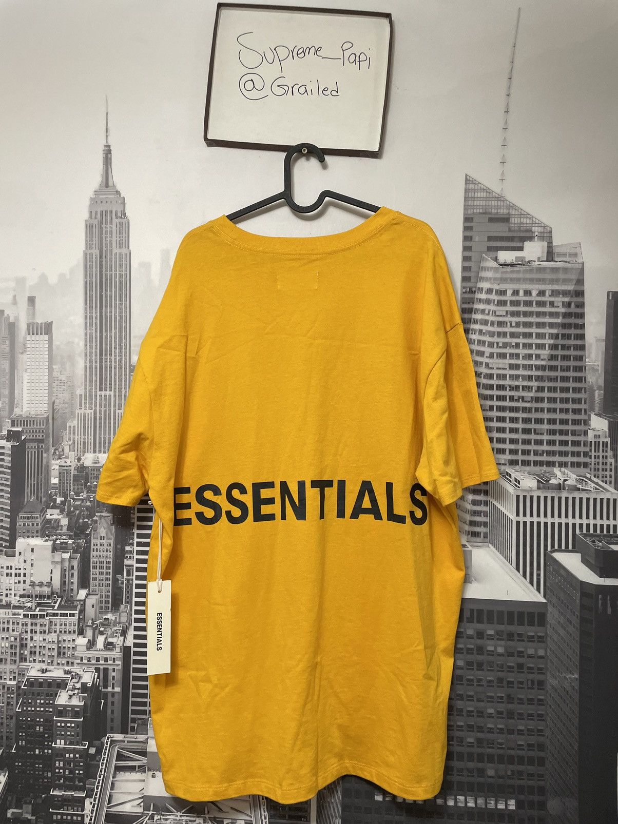 Fear of God 🔥Fear of God Essentials Boxy Tee Yellow FW18 SZ Medium ...