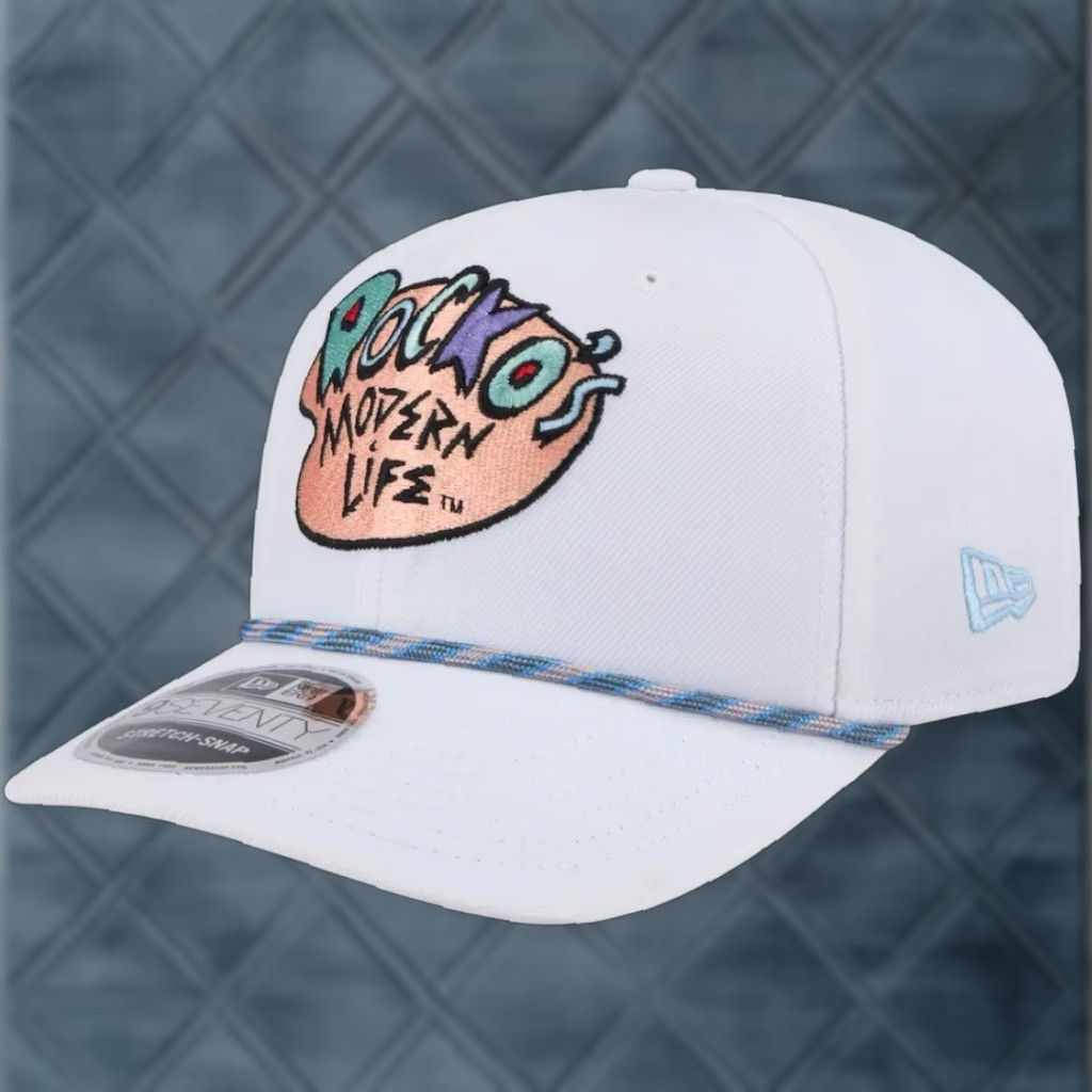 New Era New Era Rockos Modern Life Hat Cap Snap Back Rope 9Seventy Retro White Nickelodeon Classic Adjustable Breathable One Size Men Cap Hat Size ONE SIZE - 1 Thumbnail