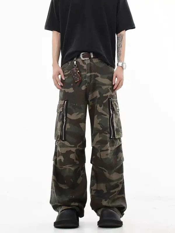 VIBE Camouflage High Street Vintage Loose Casual Pants Size US 30 / EU 46 - 3 Thumbnail