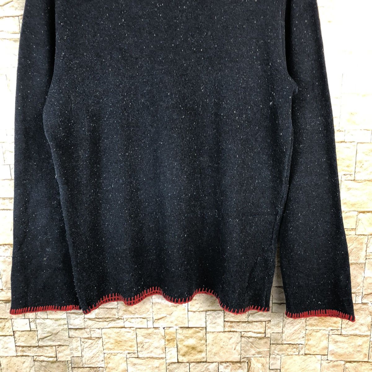 Comme des Garcons Comme Des Garcons 90s Speckled Red Whipstitch Knit #A1231 Size M / US 6-8 / IT 42-44 - 6 Thumbnail