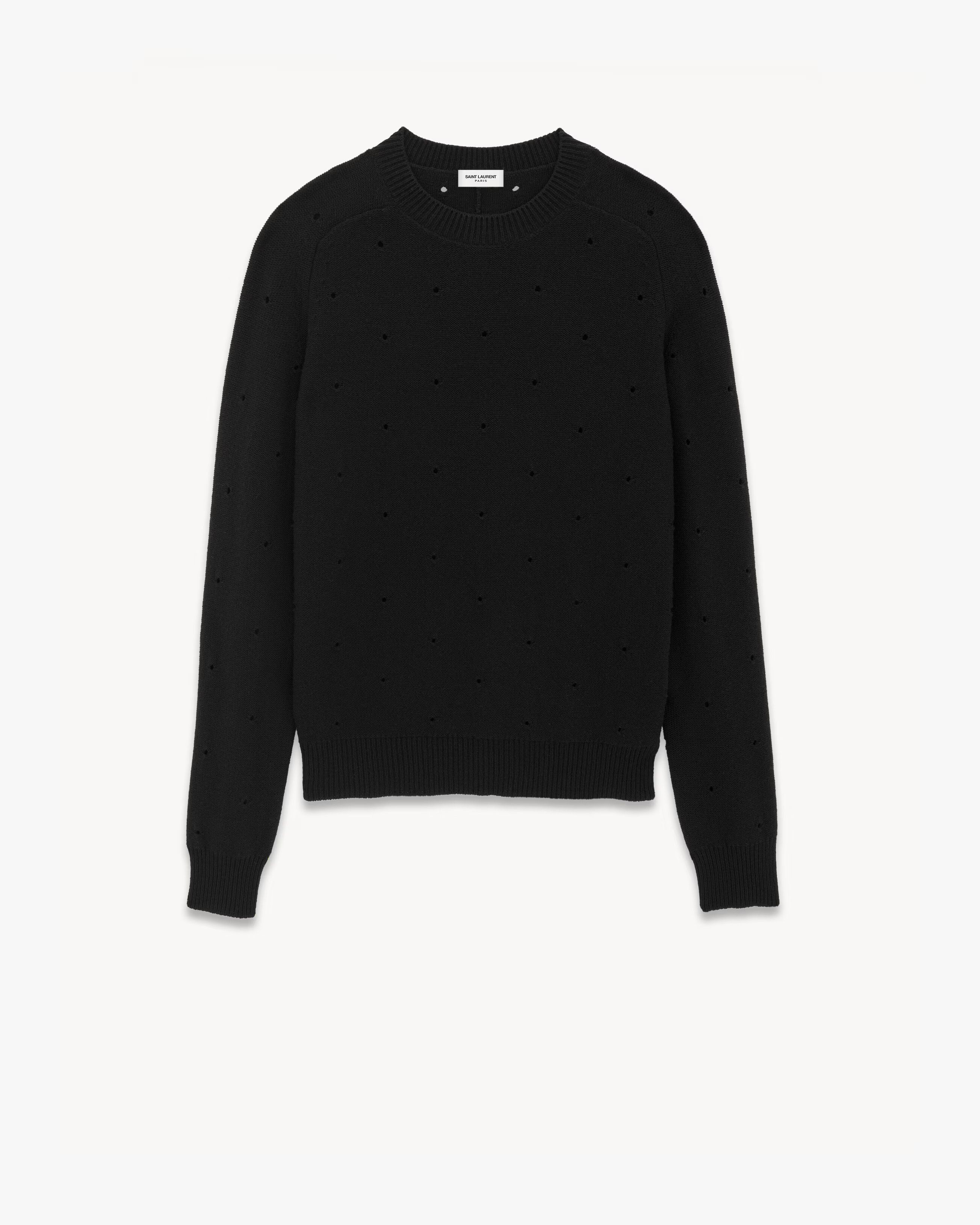 Saint Laurent Paris o1bcso1str1124 Sweater in Black Size US M / EU 48-50 / 2 - 1 Thumbnail