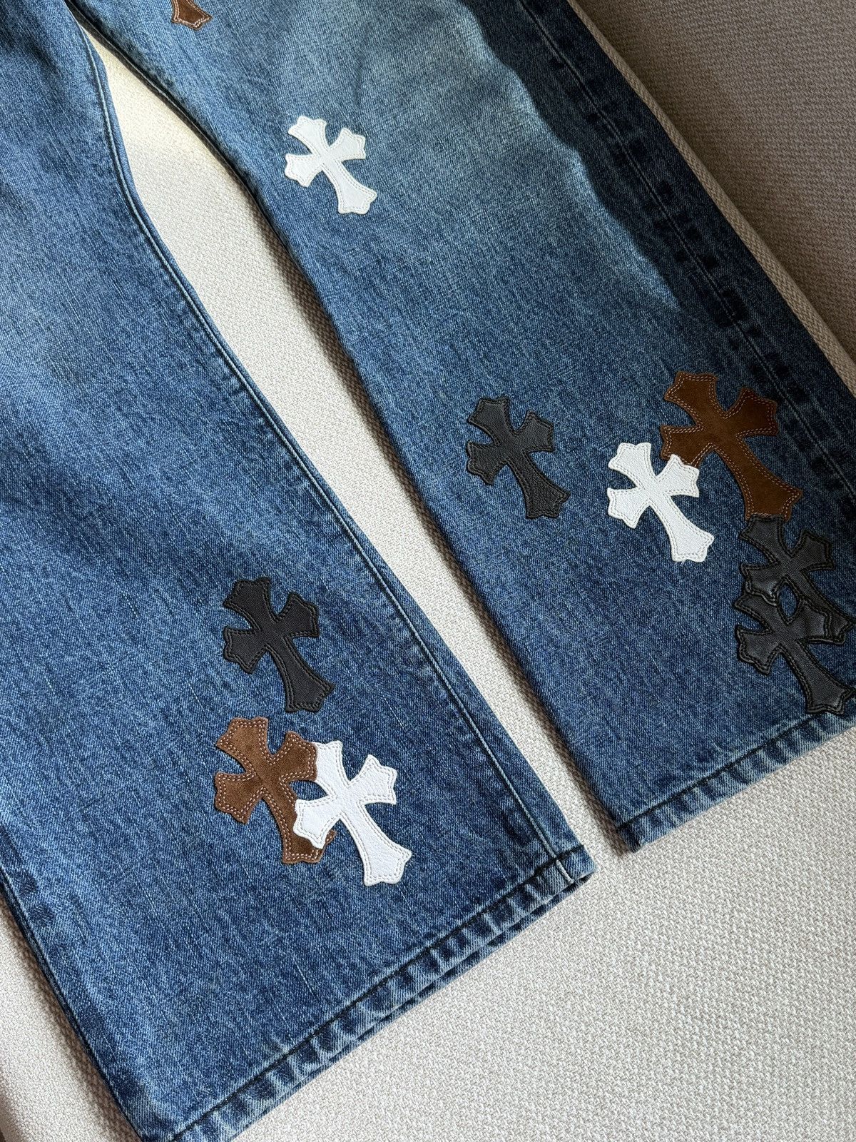Chrome Hearts Chrome Hearts Multicolor Cross Patches Blue Jeans Size US 38 / EU 54 - 3 Thumbnail