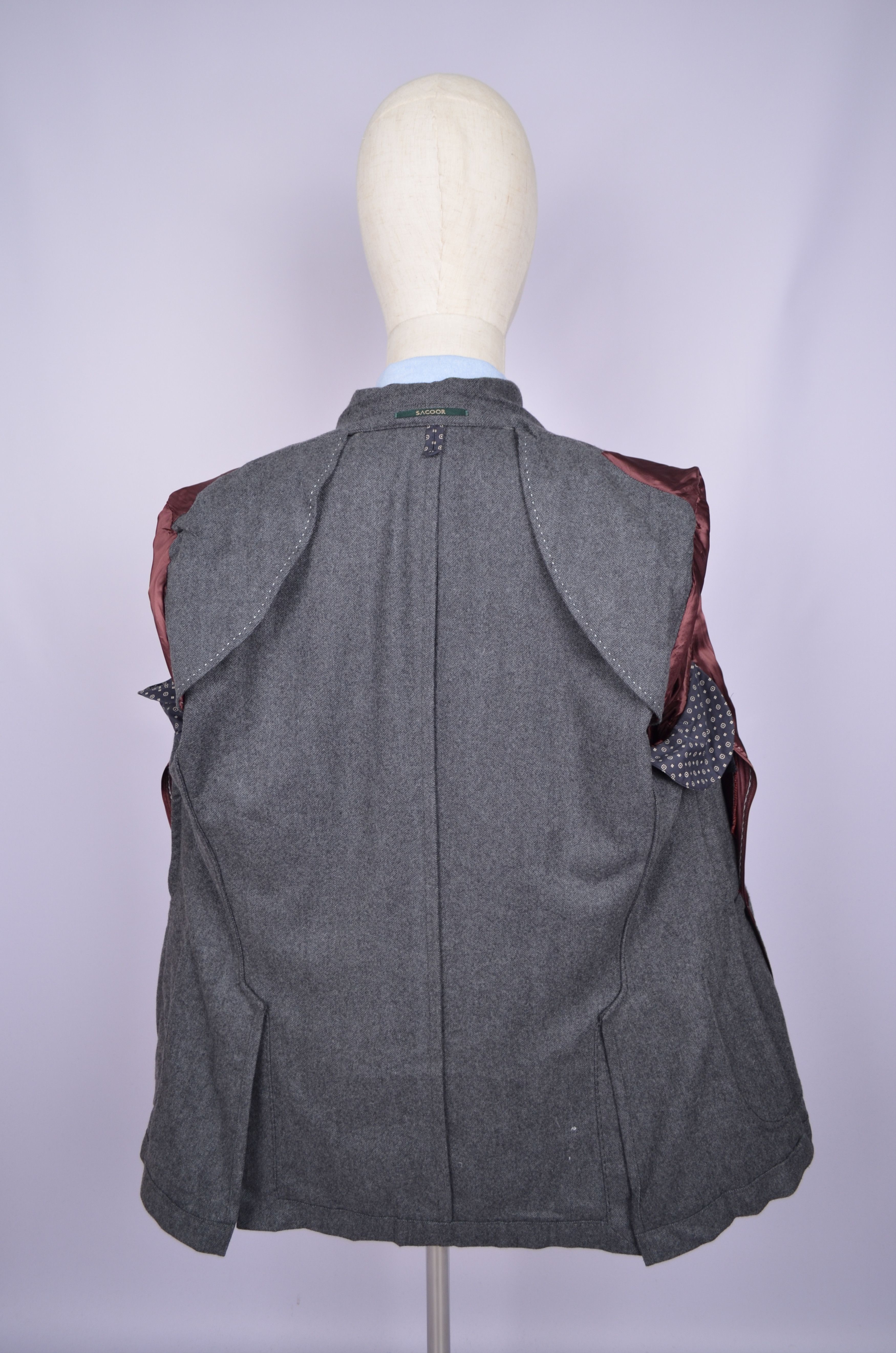 Designer Sacoor Brothers Wool Blend Knit Unlined Blazer Jacket US44 Size 44S - 16 Thumbnail