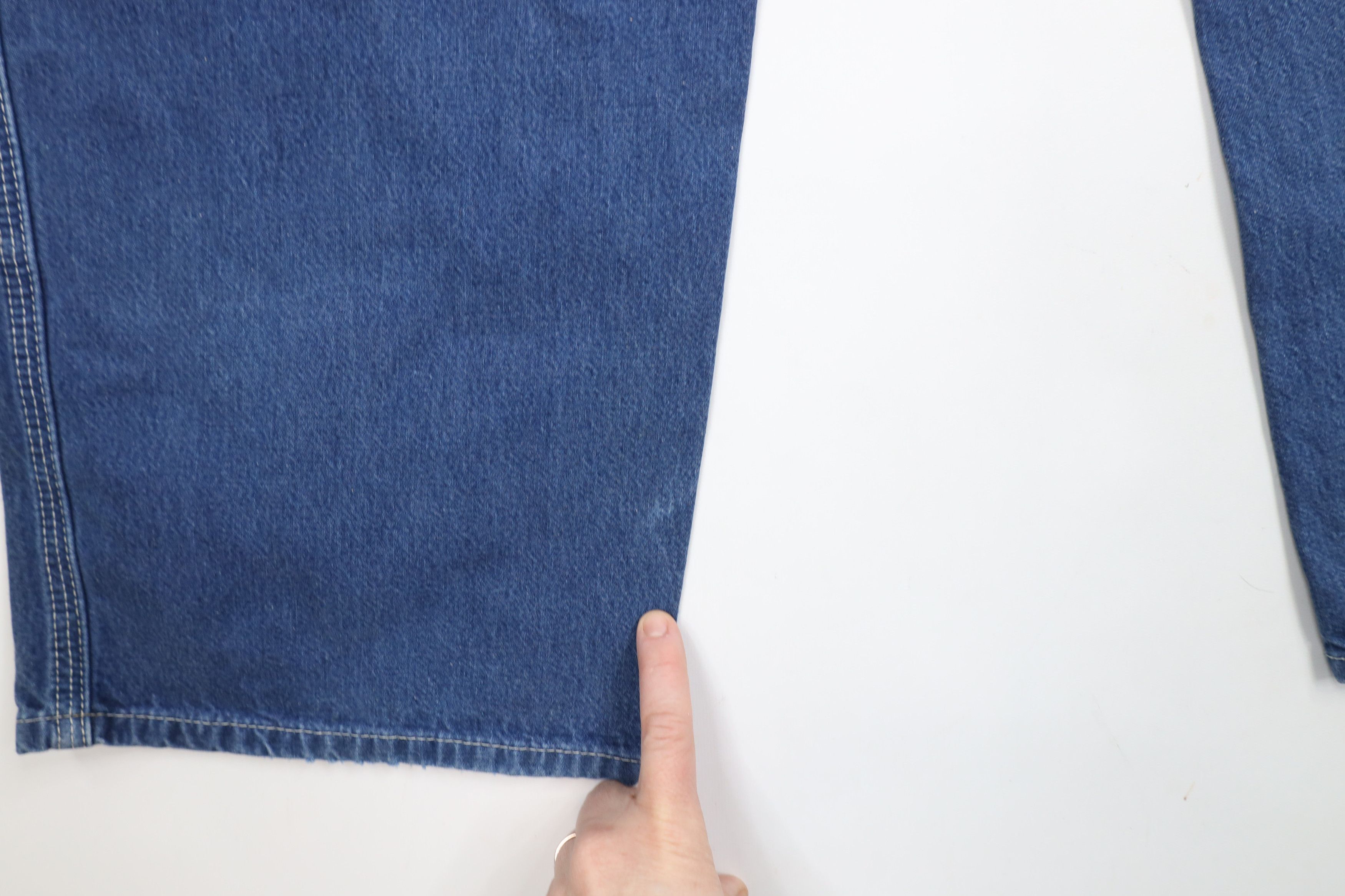 Carhartt × Vintage Vintage Carhartt Spell Out Wide Leg Dungaree Denim Jeans Size US 38 / EU 54 - 15 Thumbnail